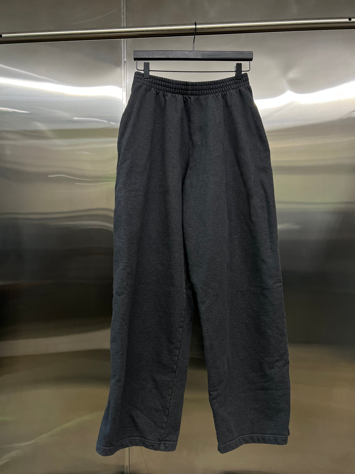 Balenciaga washed dark gray baggy sweatpants