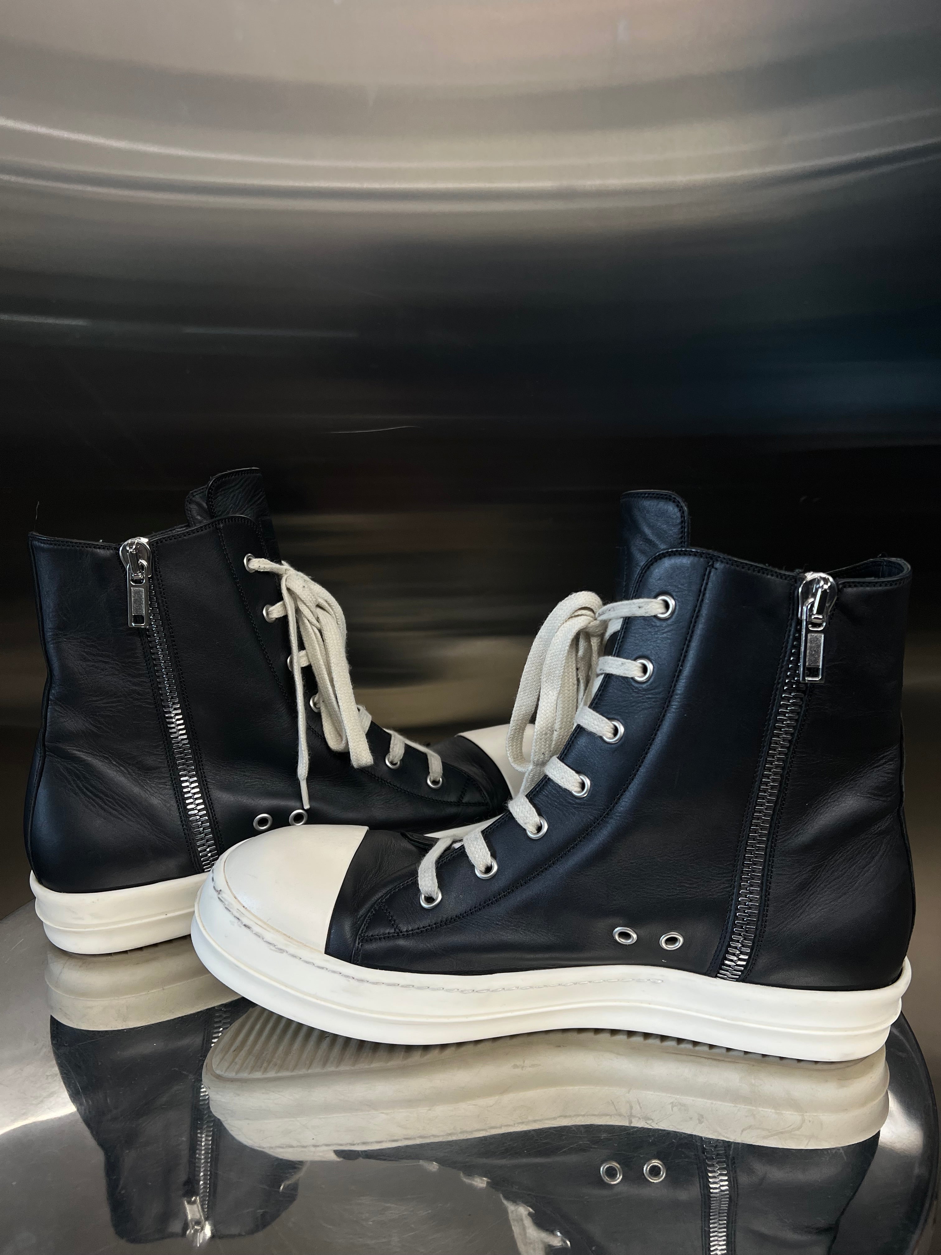 Rick Owens Leather Hi-top sneaker