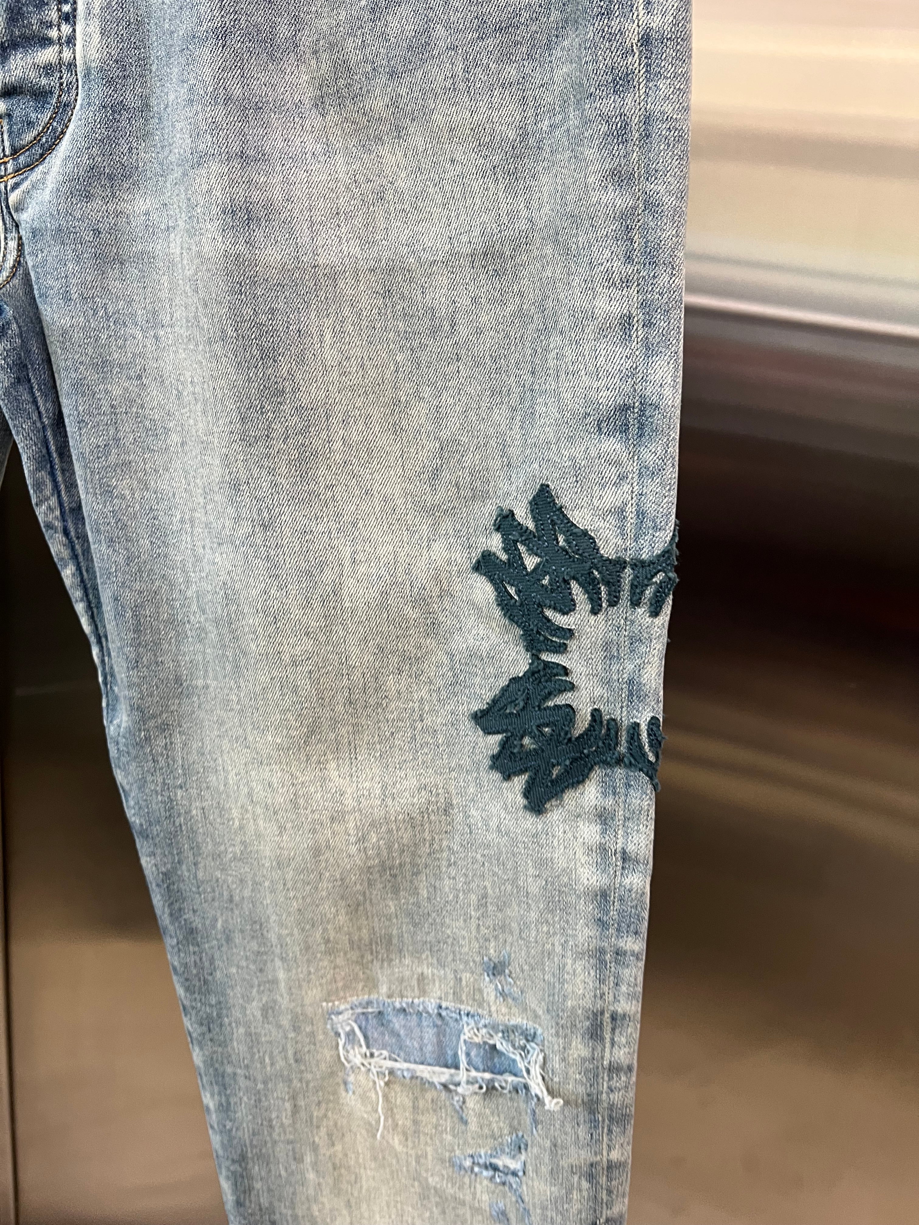 Amiri Ma Quad Appliqué jeans