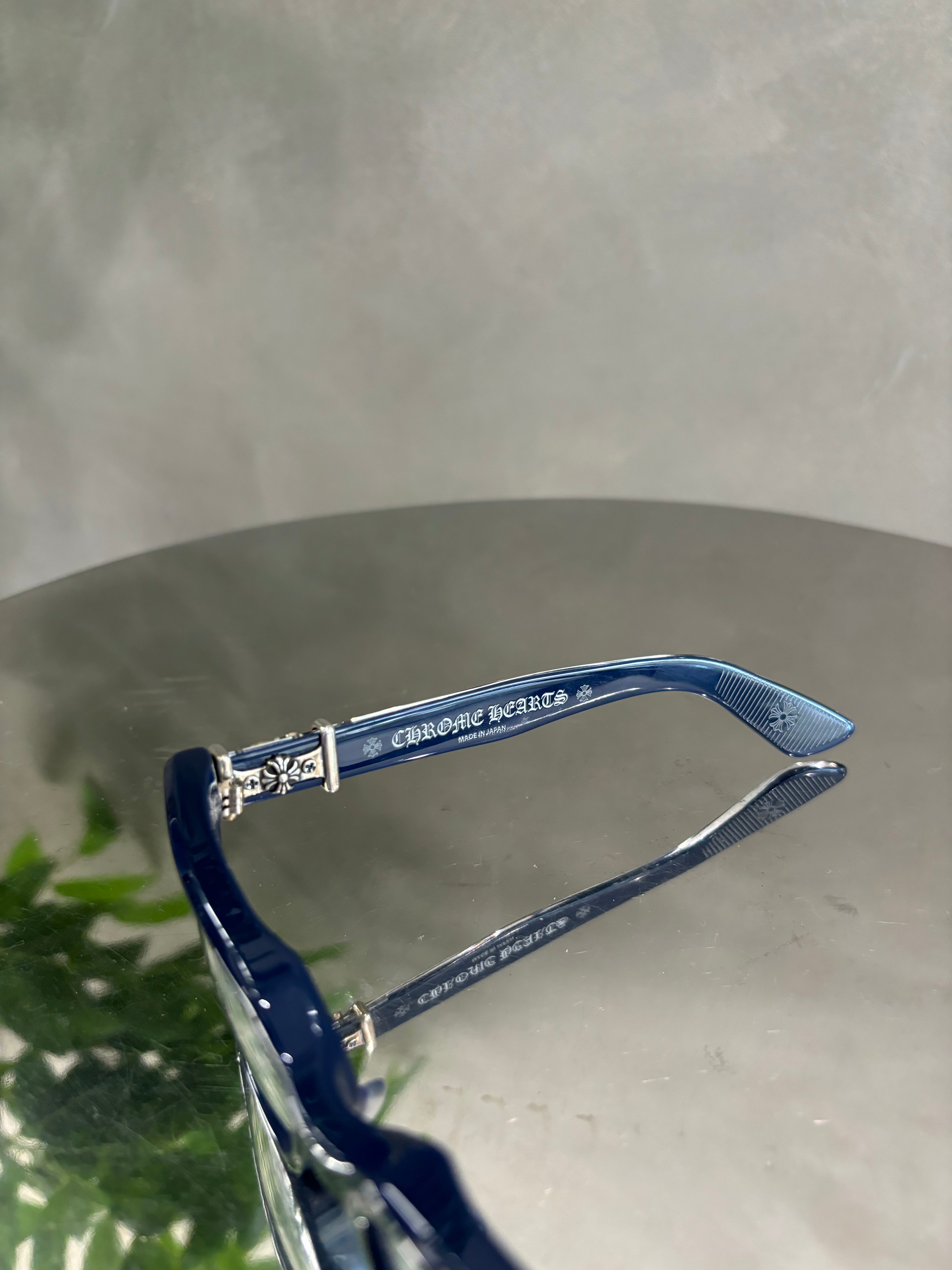 Chrome Hearts “Vagillionare 2” navy glasses