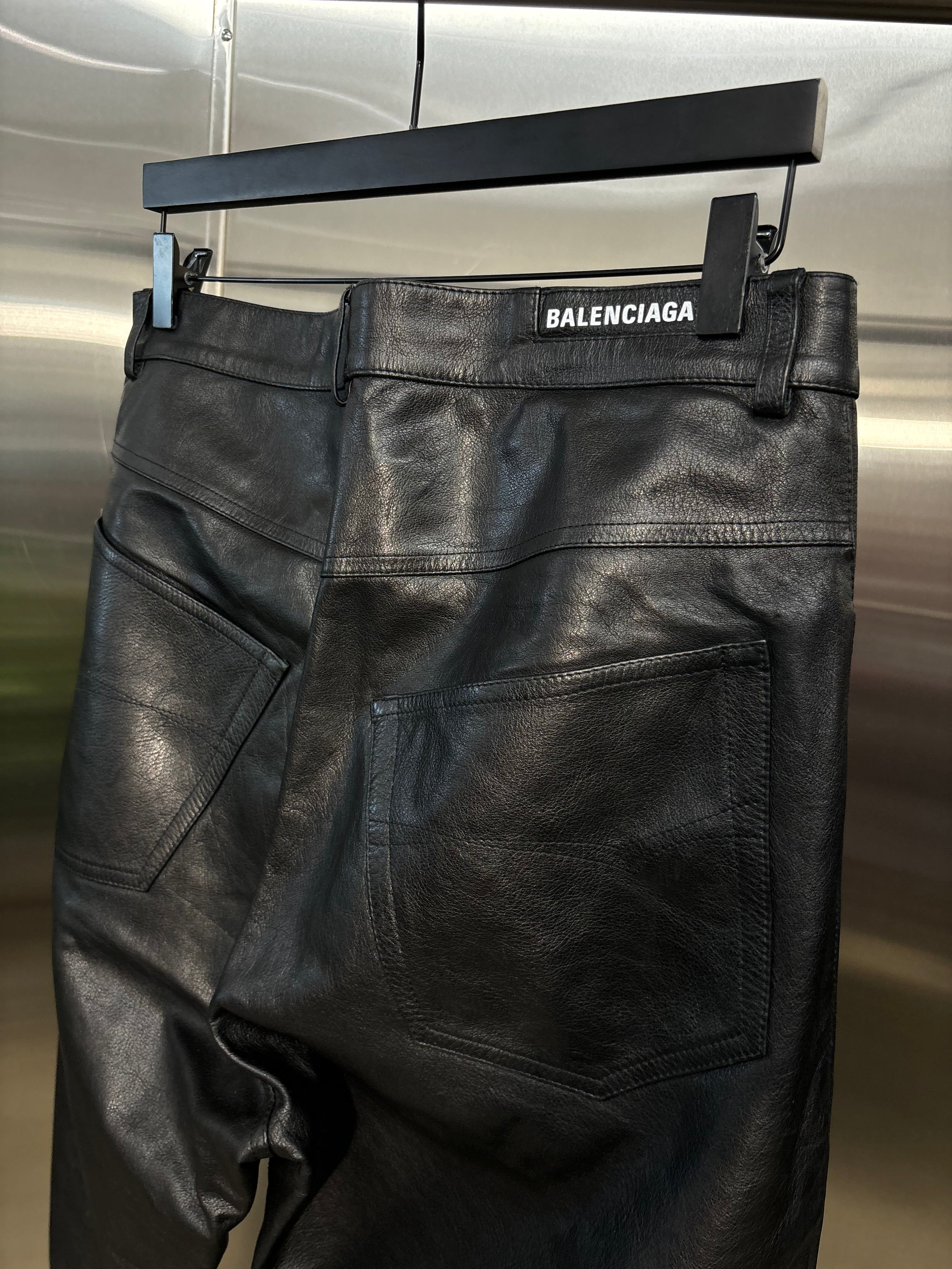 Balenciaga leather pants