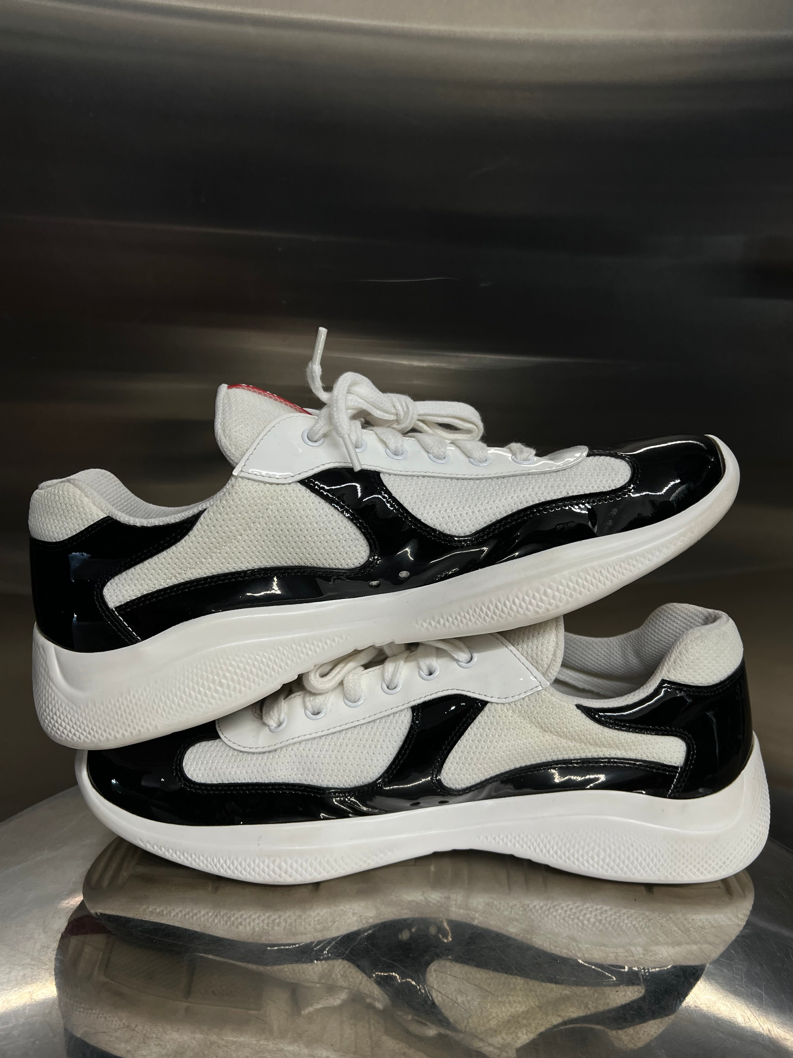 Prada America Cups Black Patent sneaker