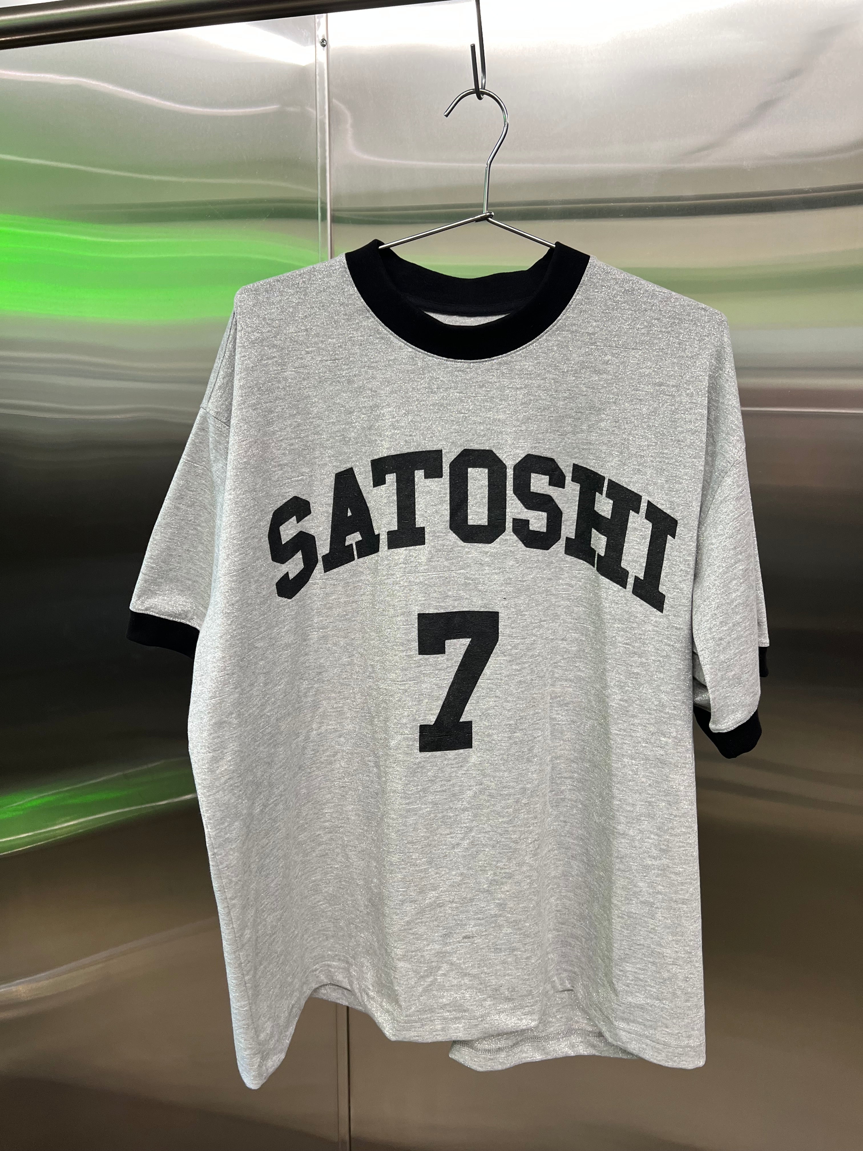 Satoshi Nakamoto Glitter Ringer 7 tee