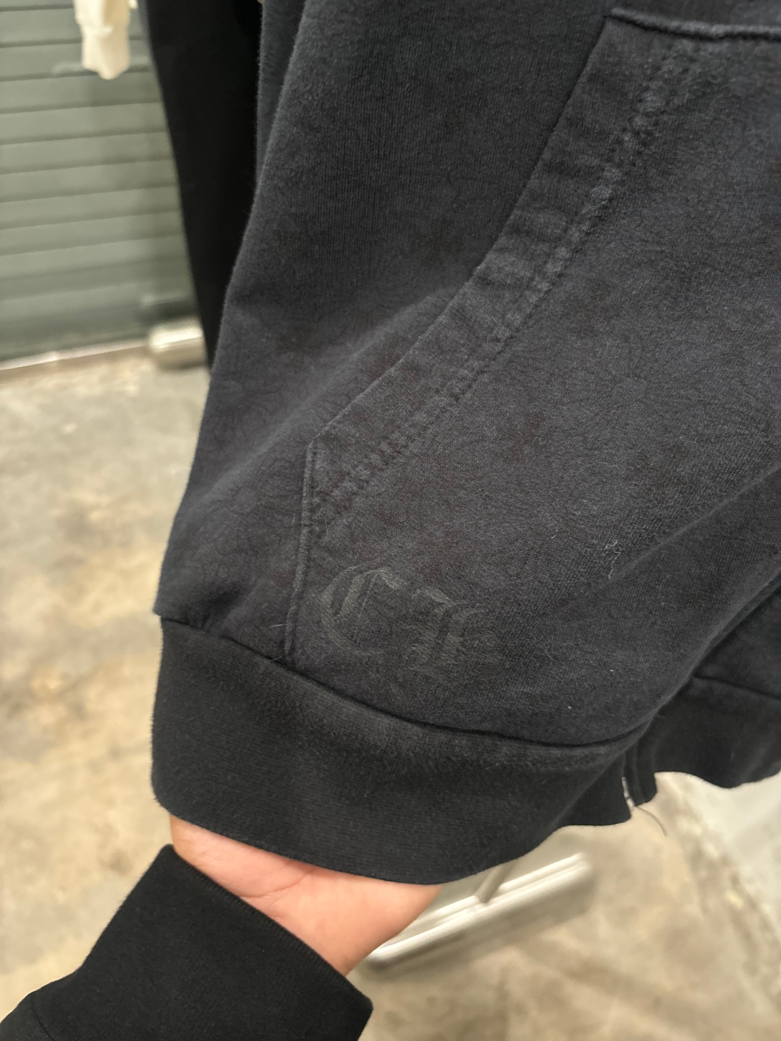 Chrome hearts plus cross all over/horseshoe zip up hoodie (Sz M)