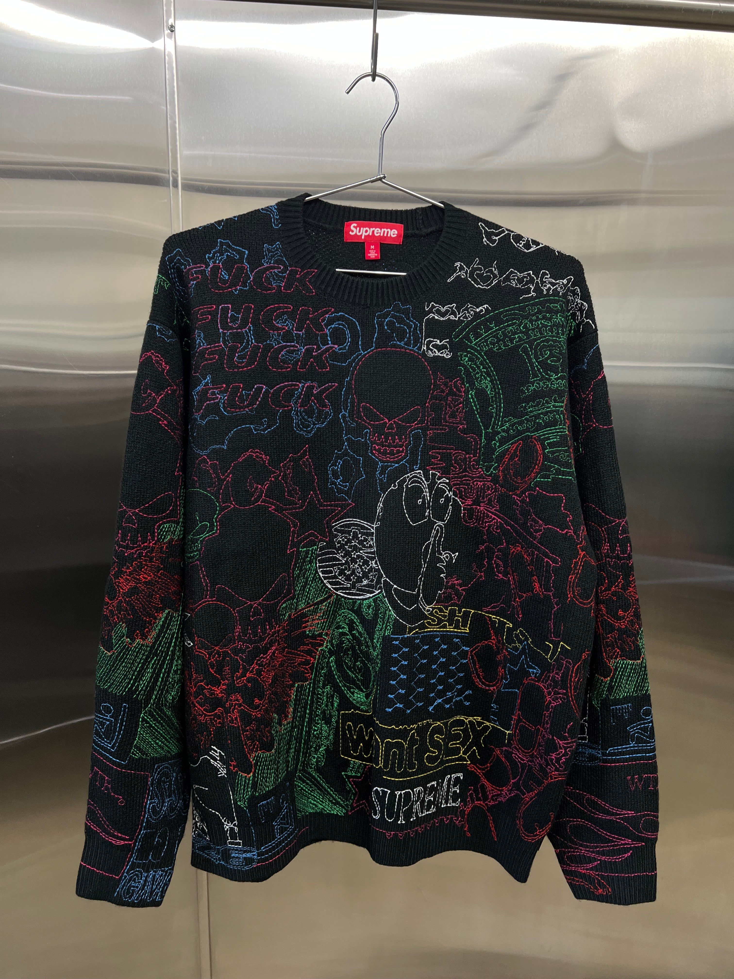Supreme SS26 Collage Embroidered Sweater