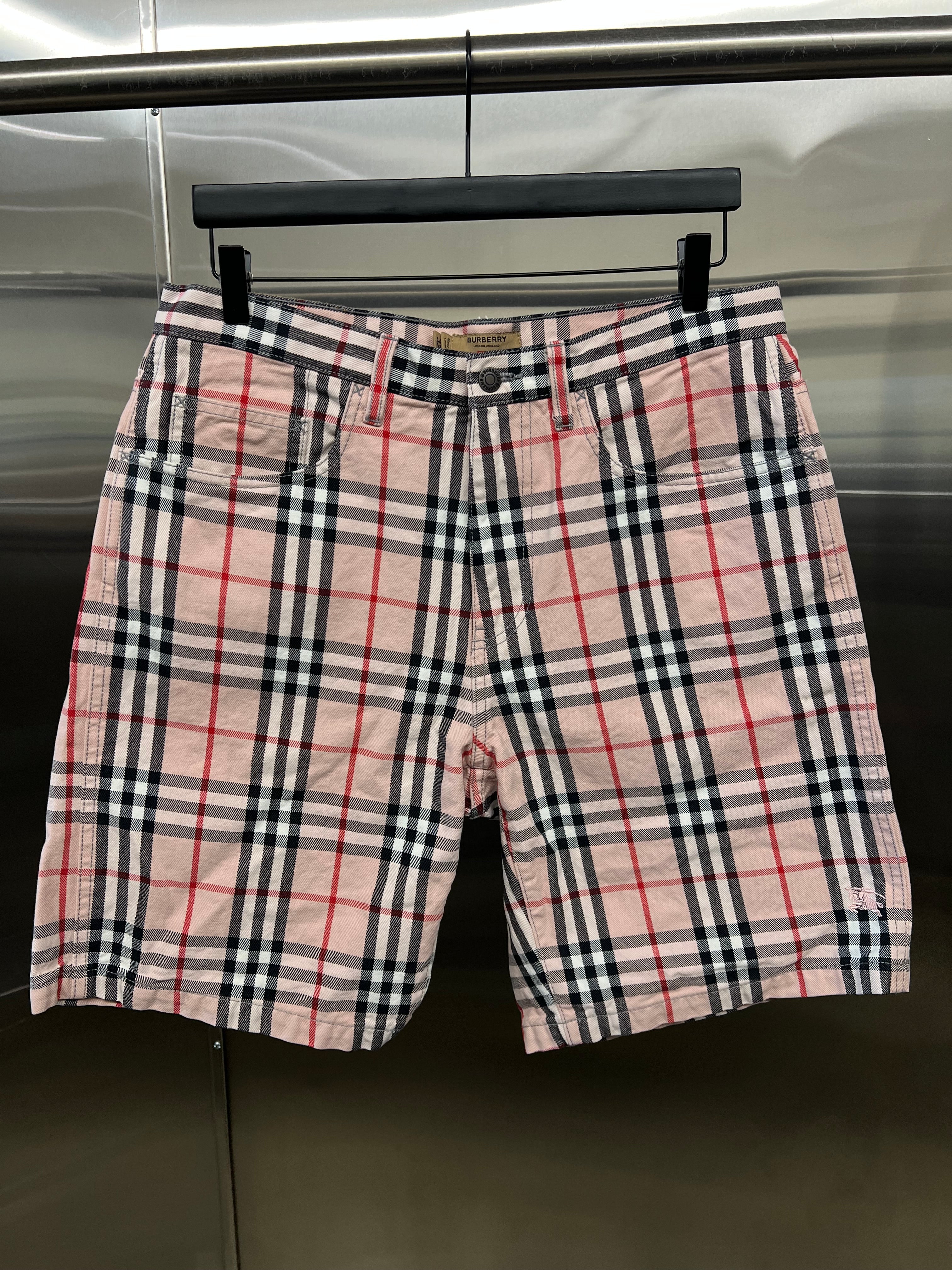 Supreme SS22 Burberry Denim Shorts Pink