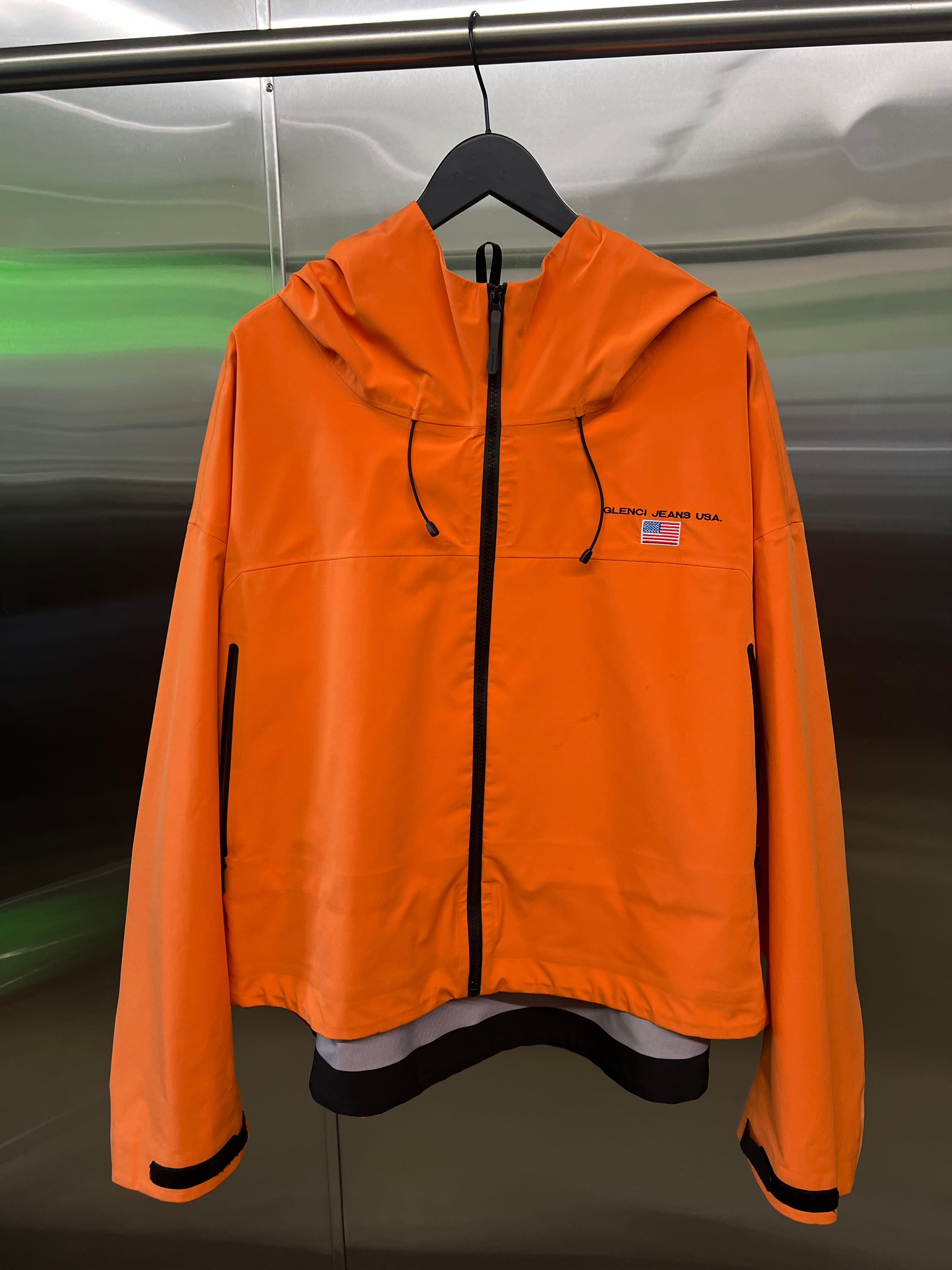 GV Gallery Glenci orange cropped rain jacket