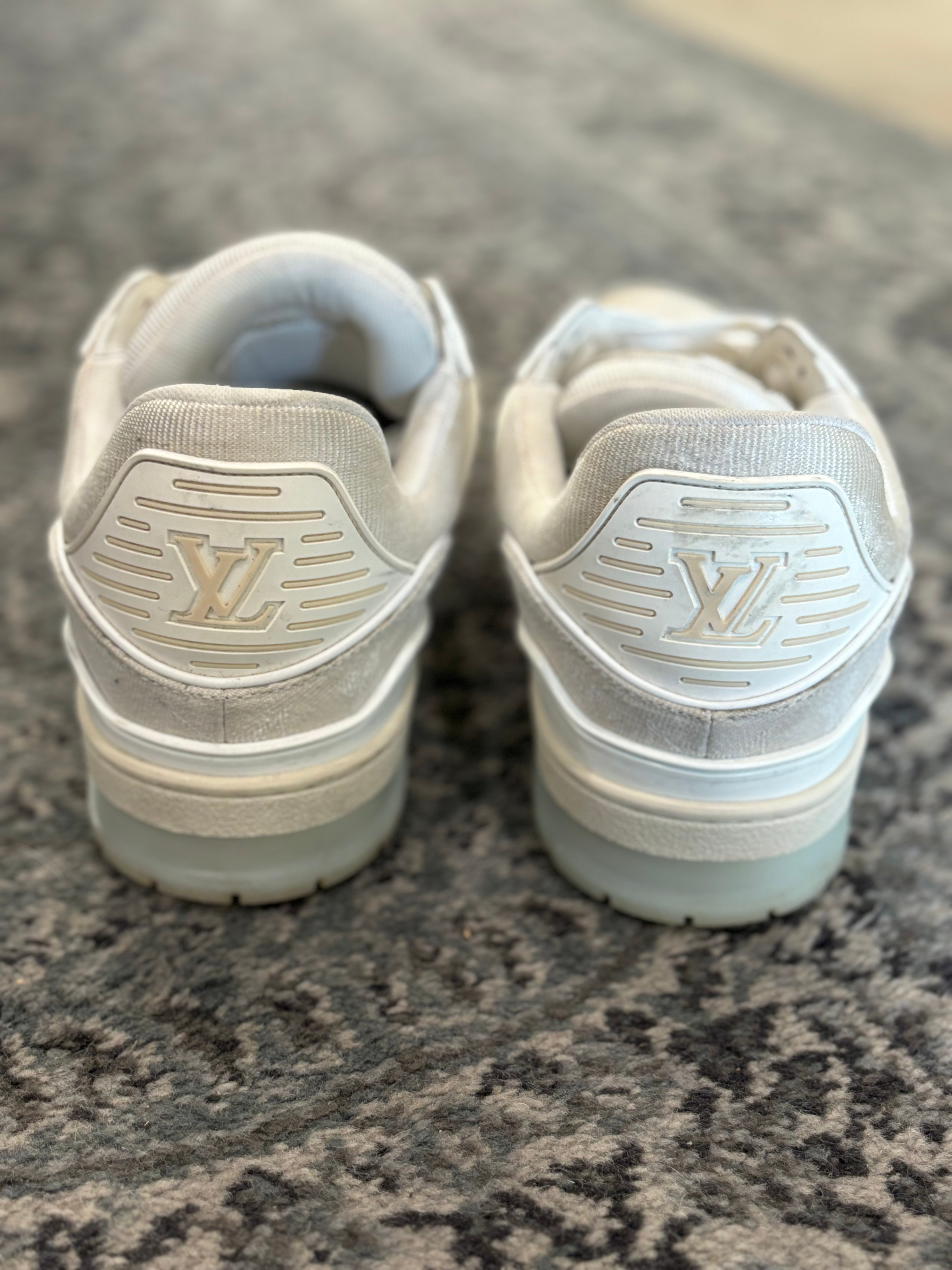 LV white trainers sz 43 (10-10.5)