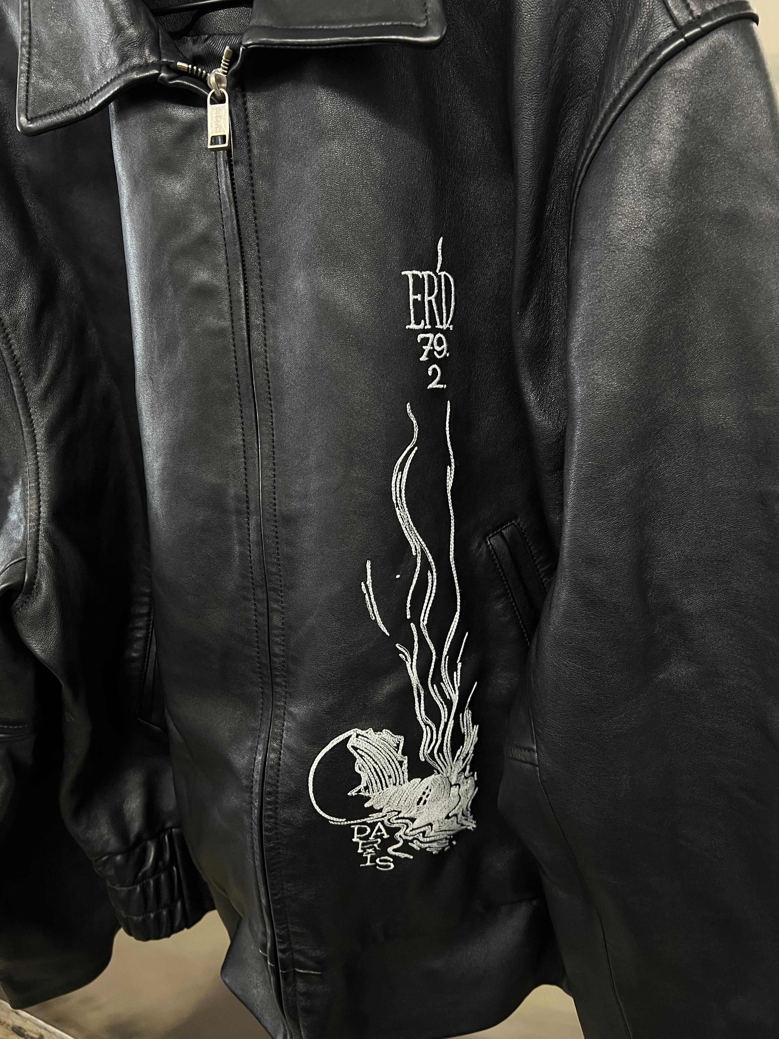 Enfant Riches Deprimes SS24 Arcane17 leather zip up Jacket
