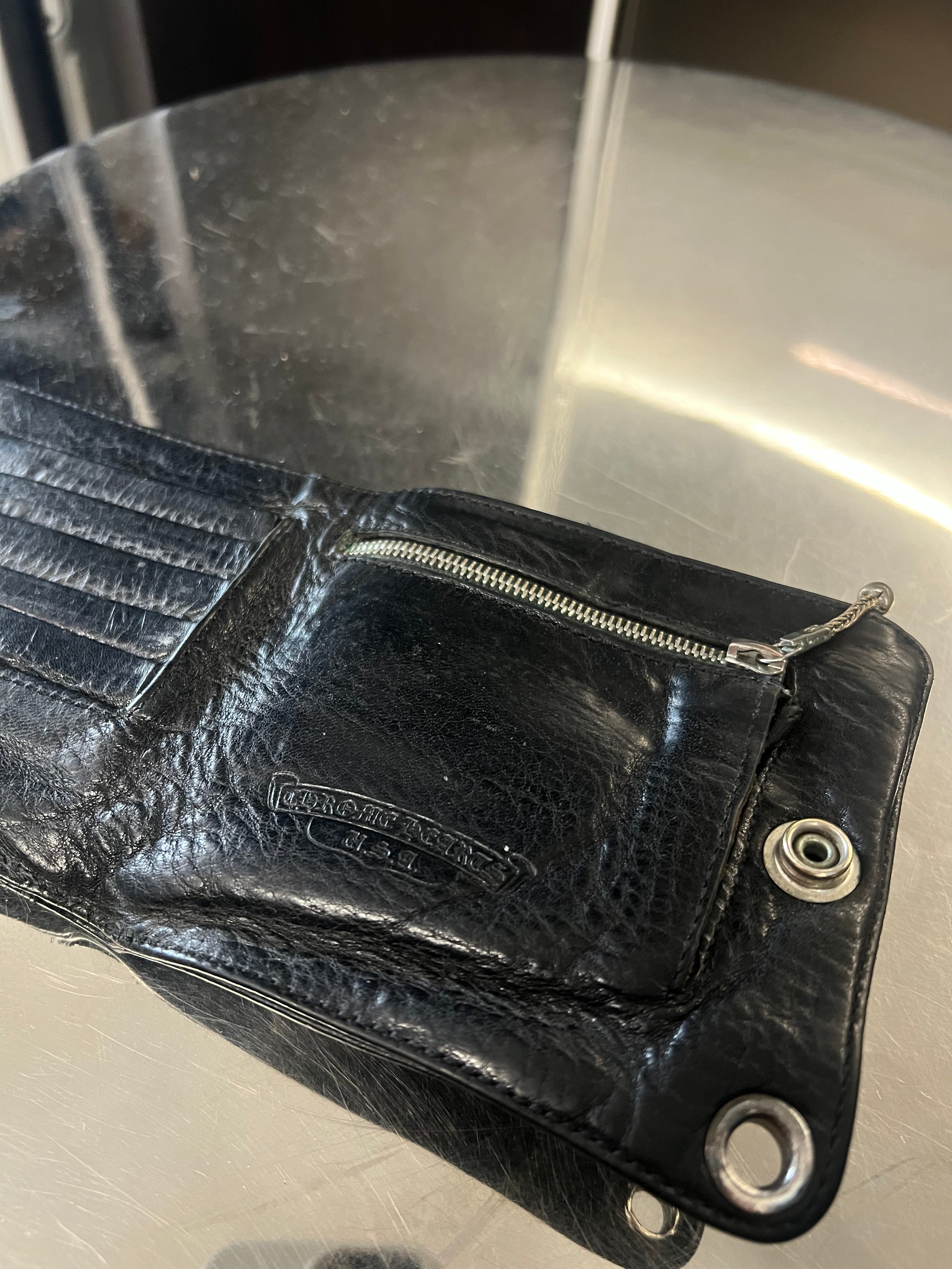 Chrome Hearts 1snap Black leather wallet