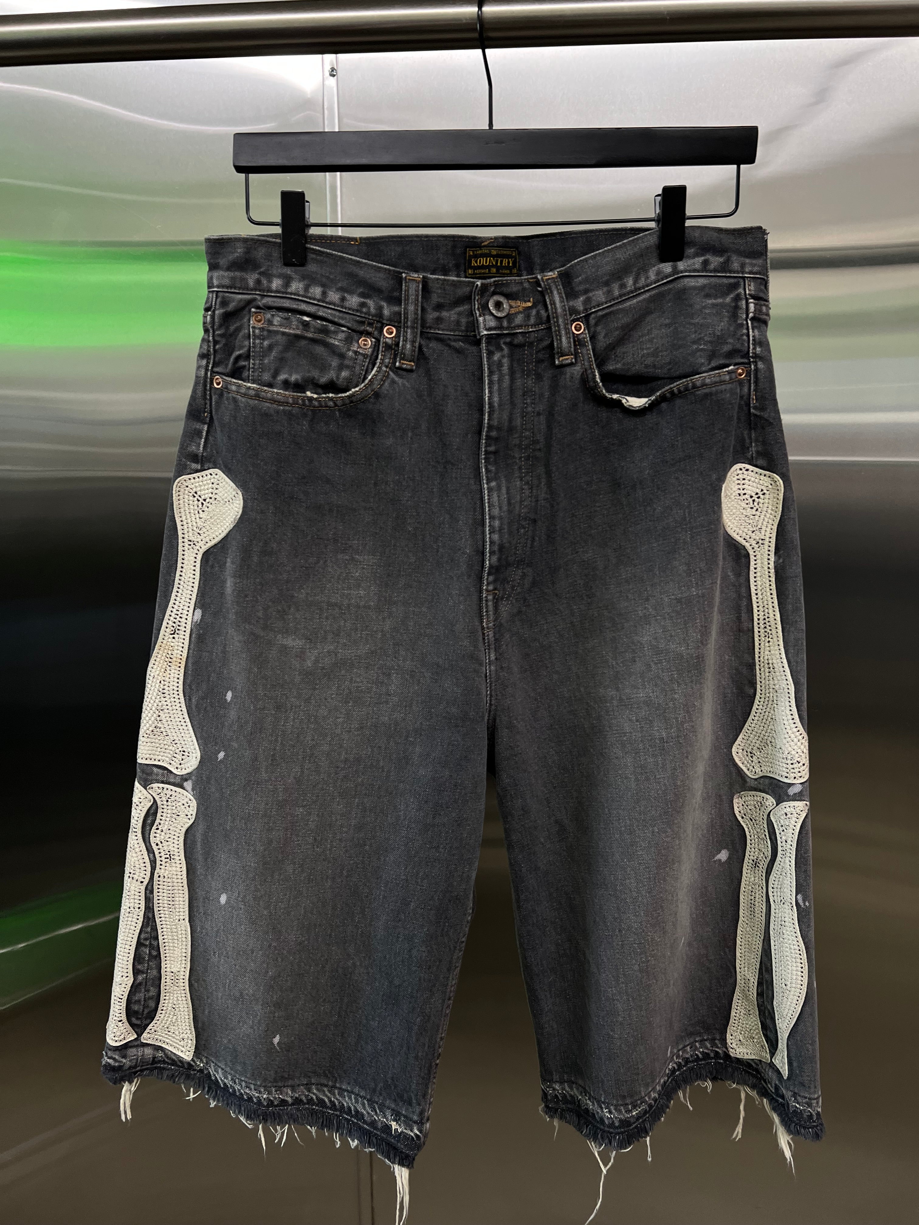 Kapital Bone Denim shorts