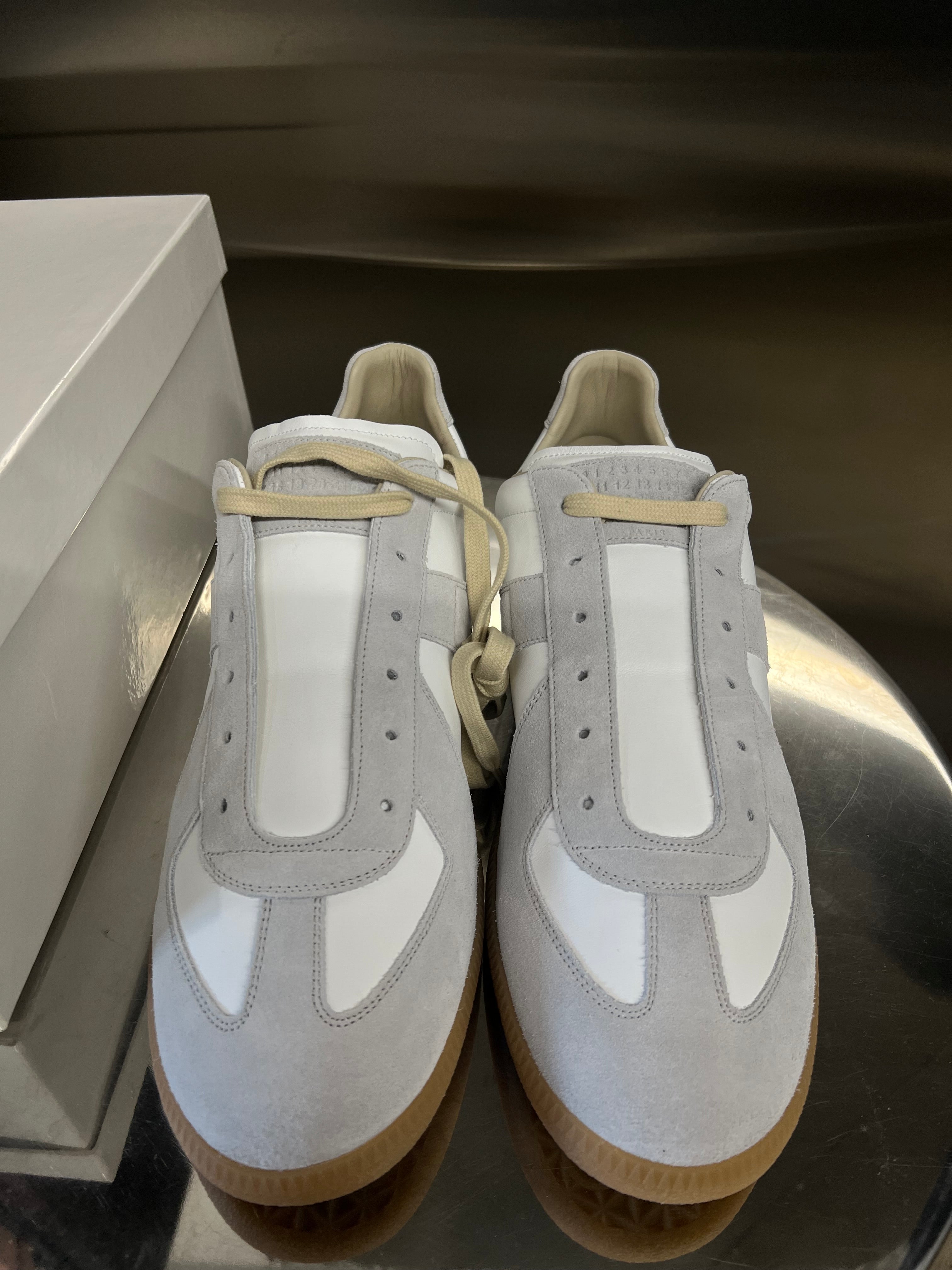 Maison Margiela Replica leather and suede sneakers
