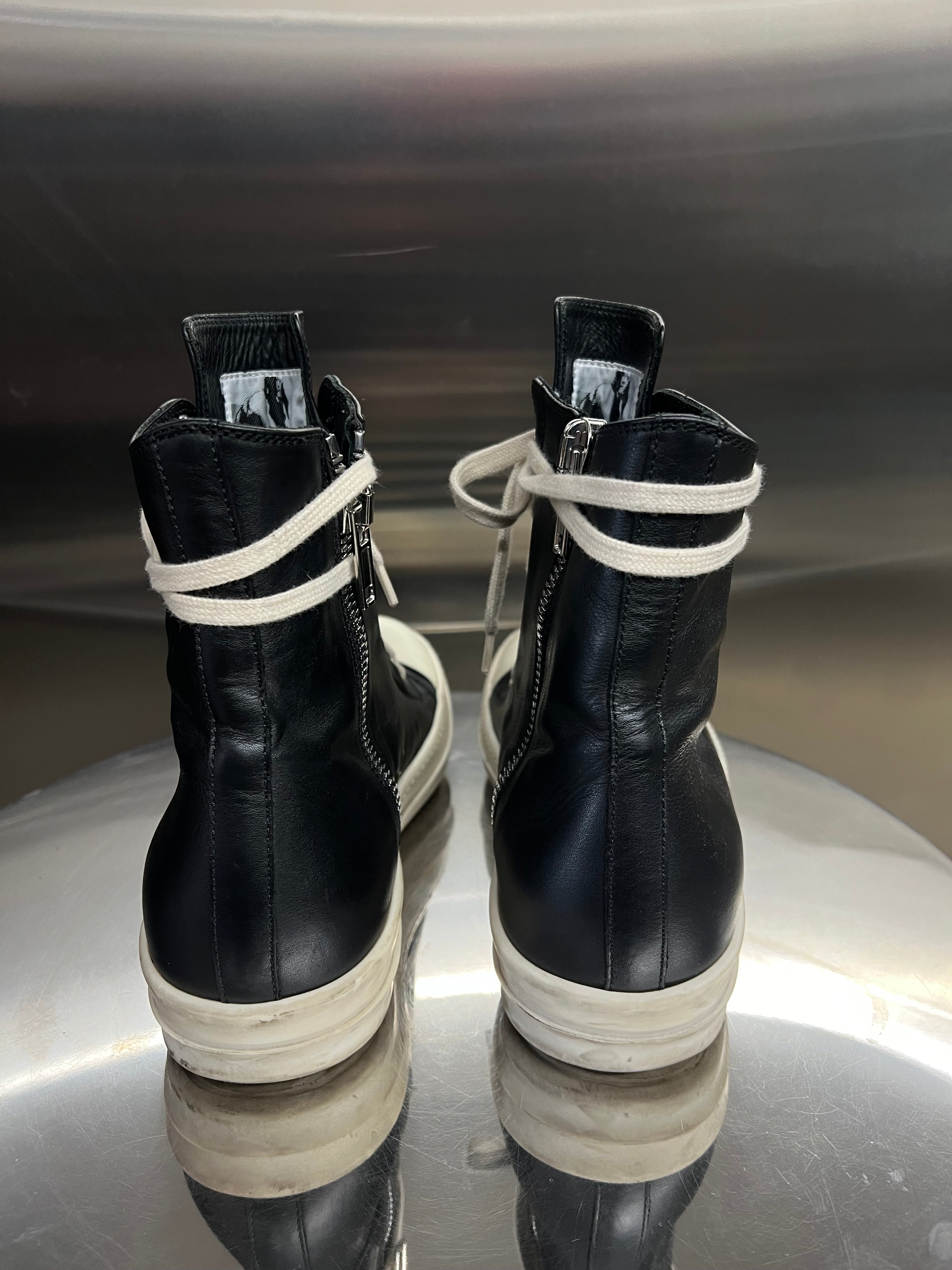 Rick Owens leather Ramones high-top sneaker