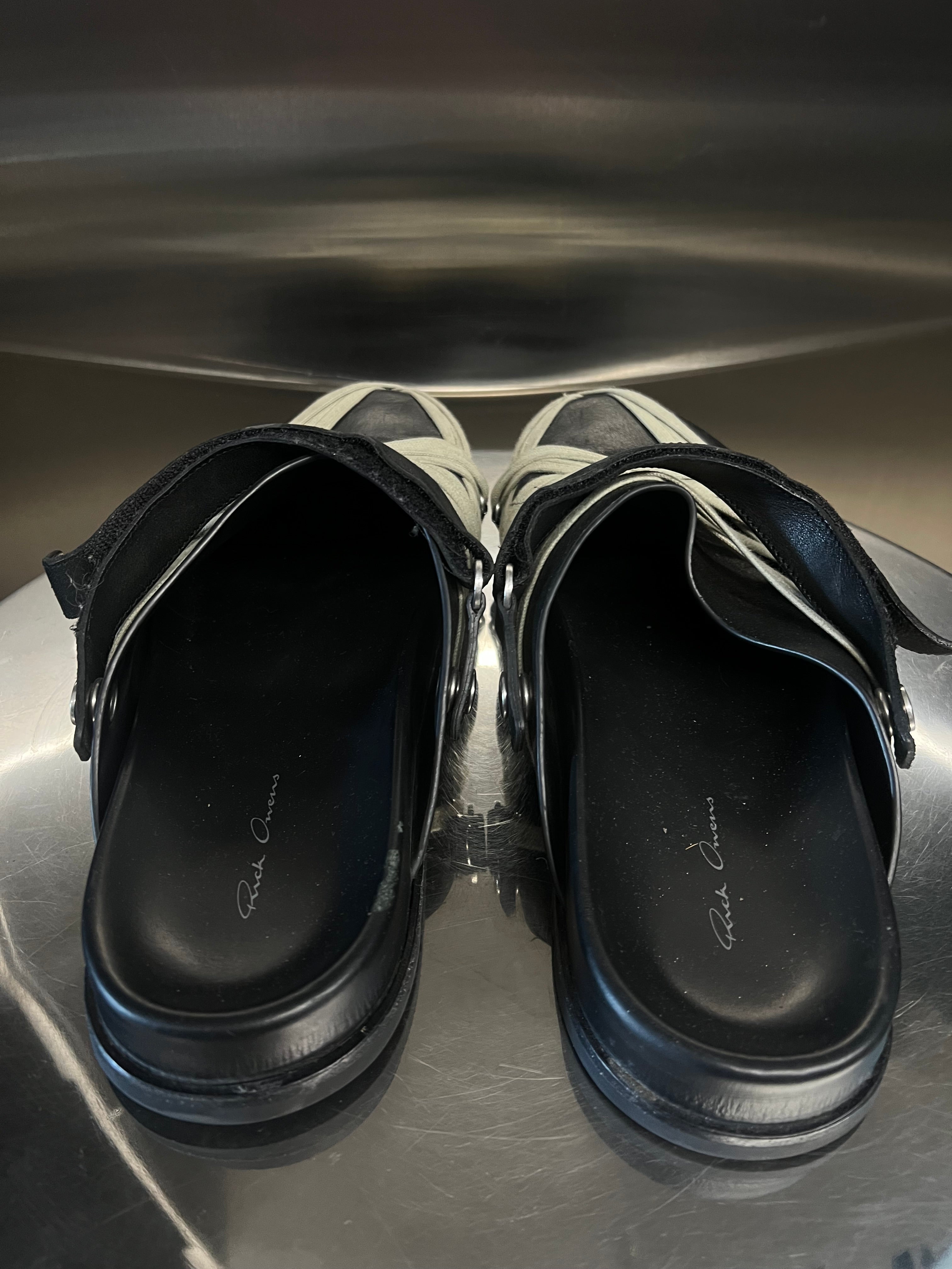 Rick Owens Mega-lace Granola leather mules