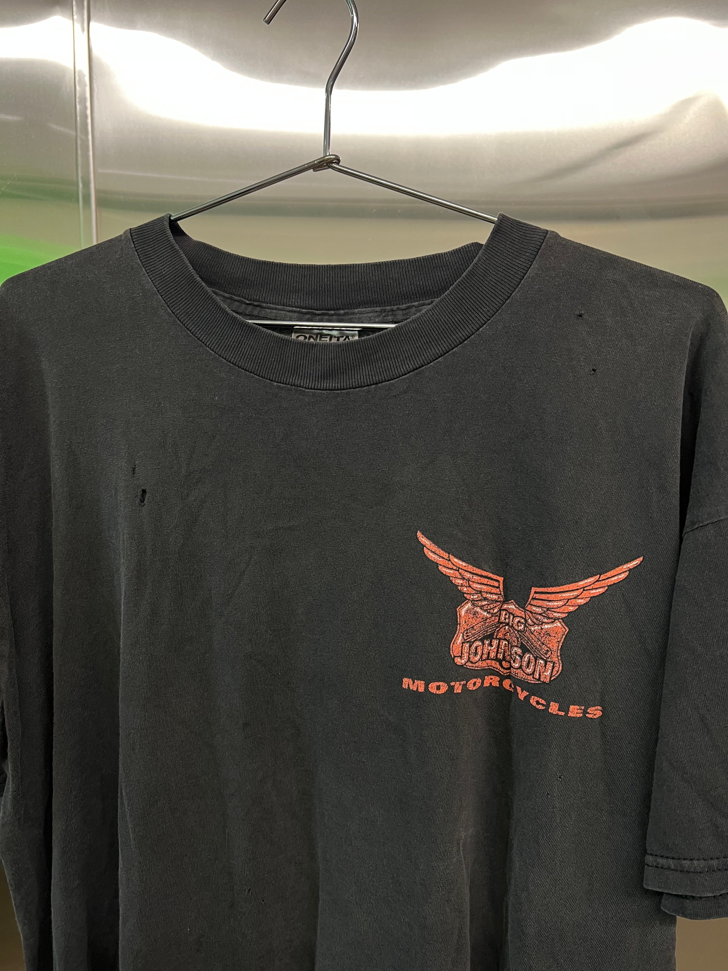 Johnson Motorcycles 98 “She fell off” Vintage tee