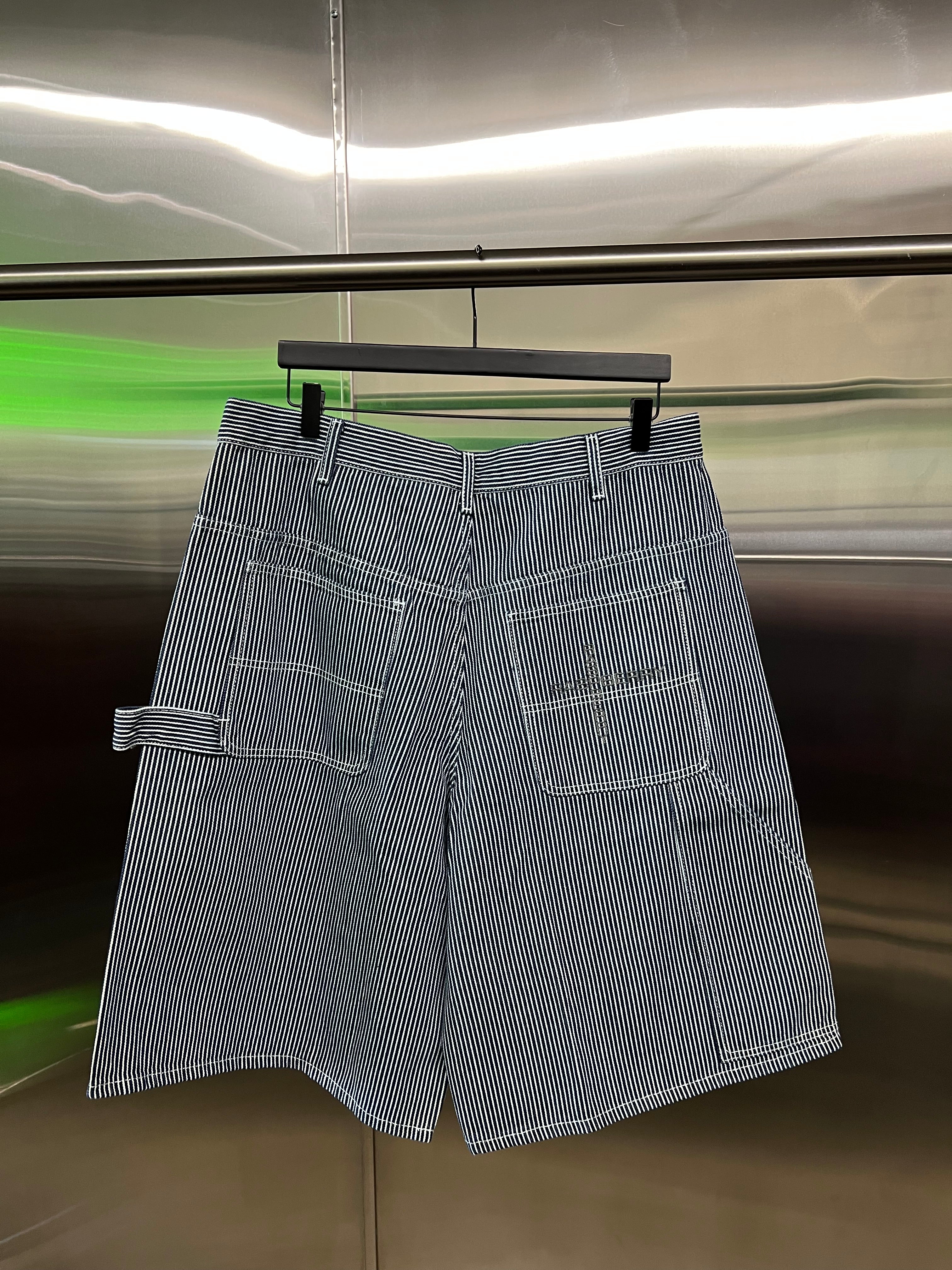 GV Gallery Striped Denim Shorts
