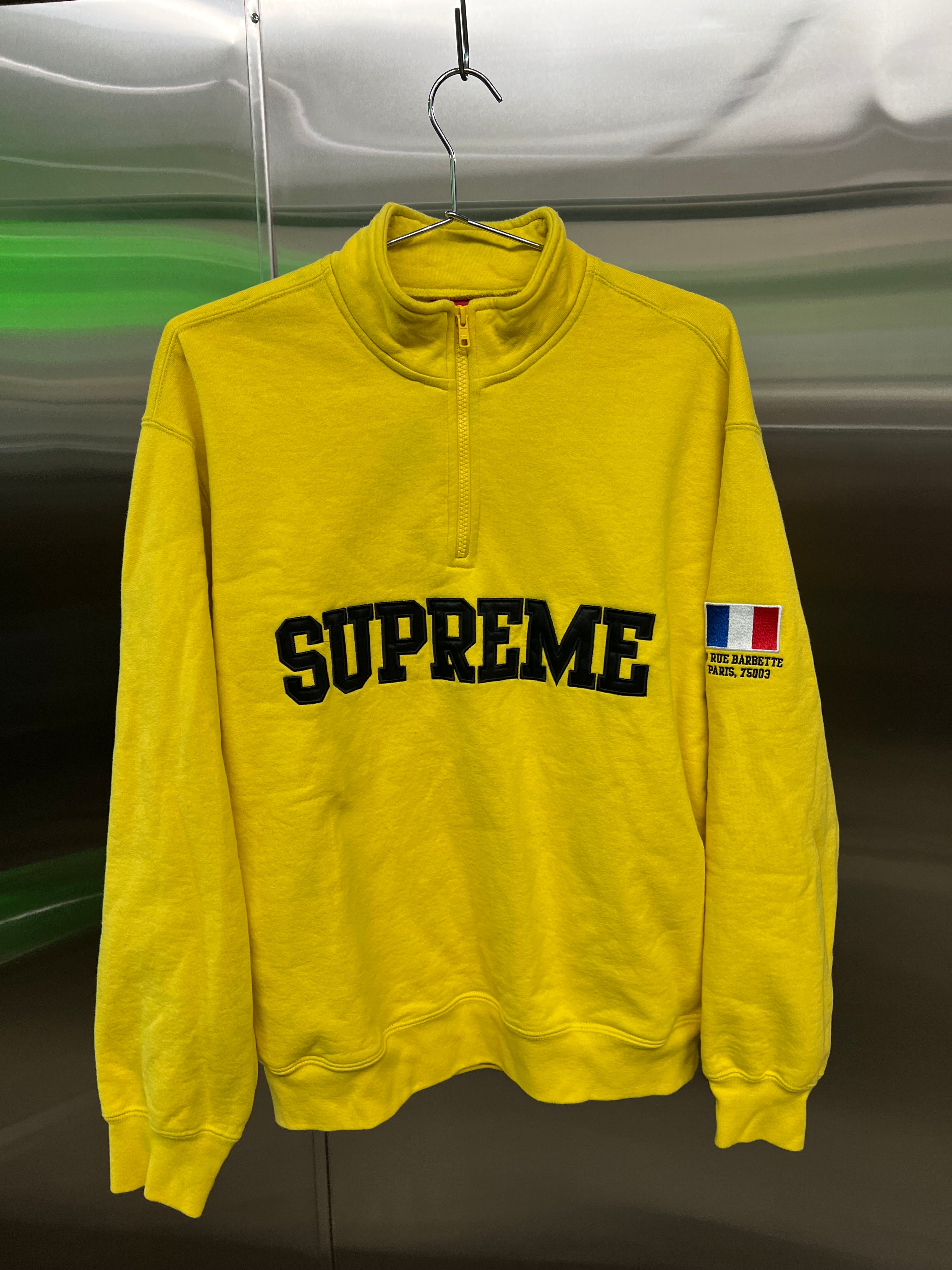 Supreme Paris Shop Flag Half Zip Pullover