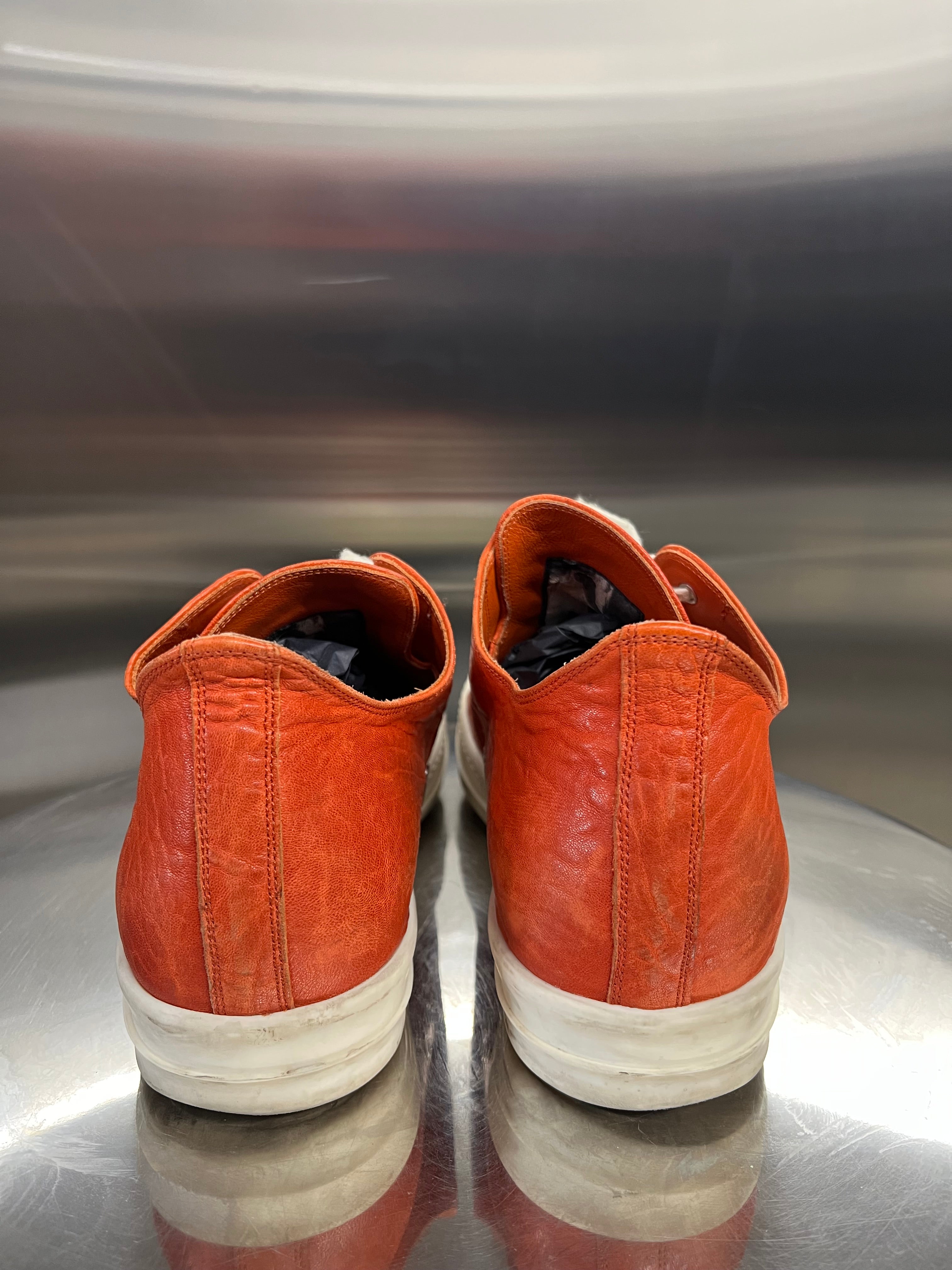 Rick Owens orange Ramones low