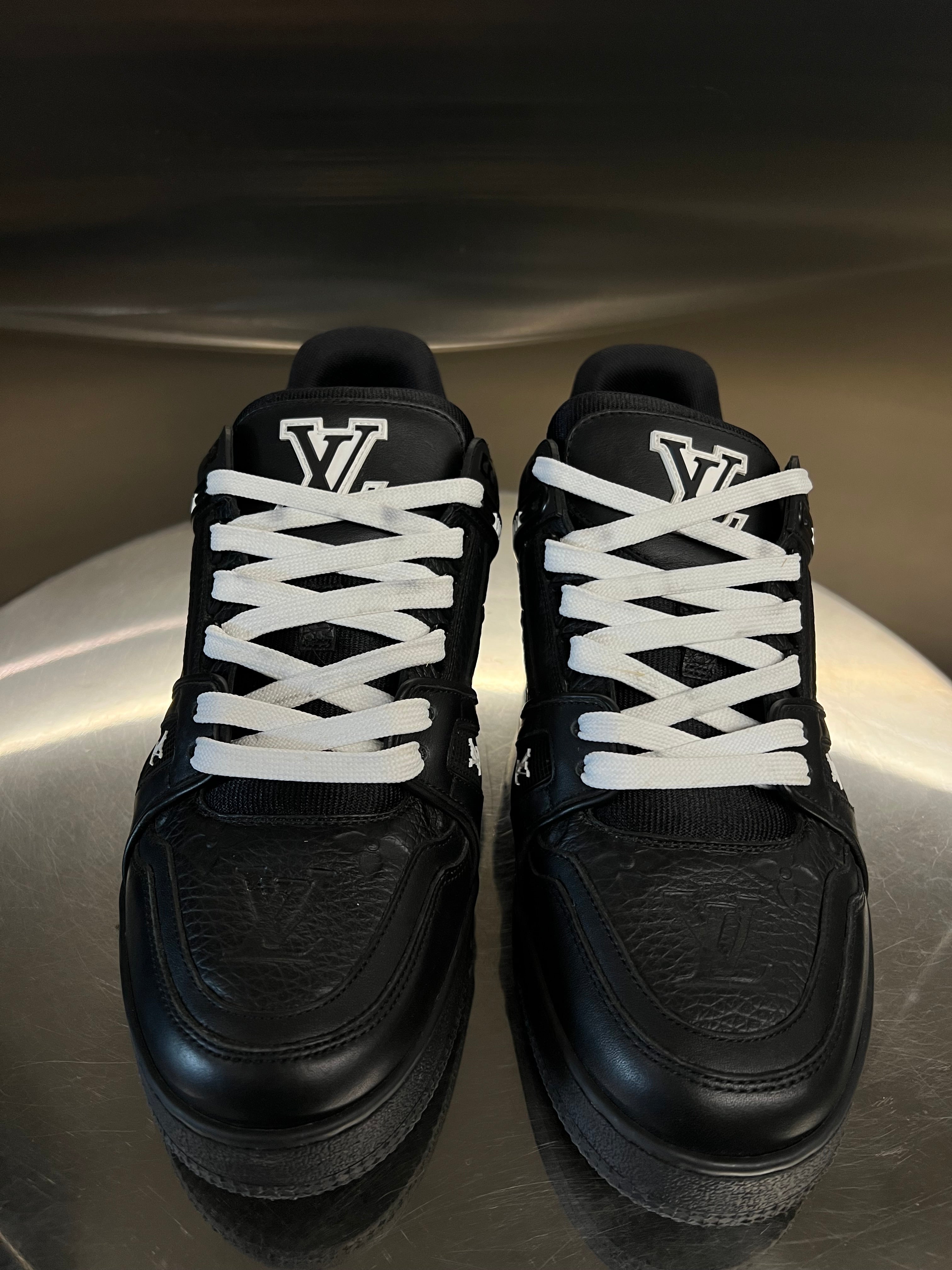 Louis Vuitton Trainer Black embossed sneaker