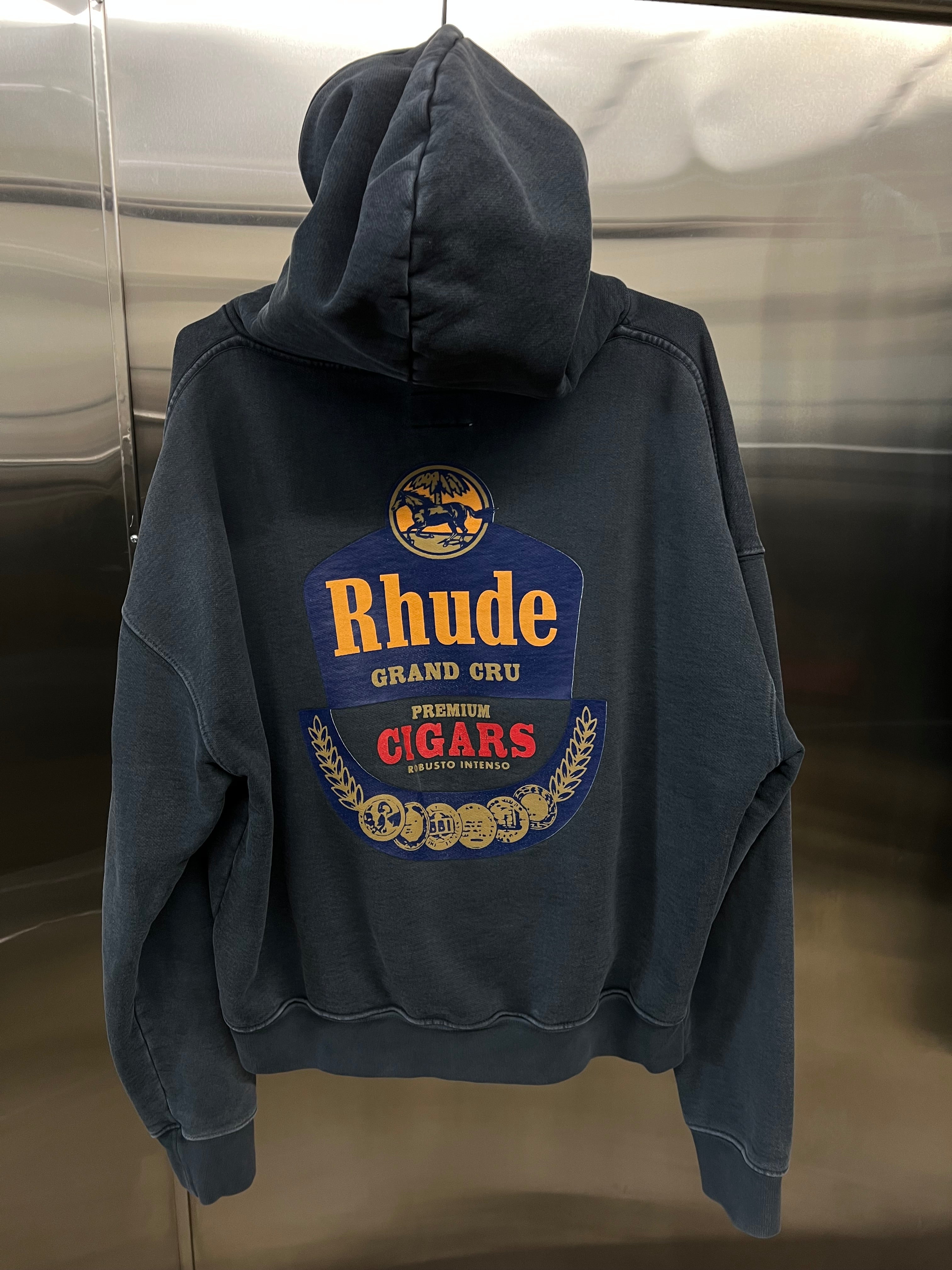 Rhude “Grand Cru” Vintage black hoodie