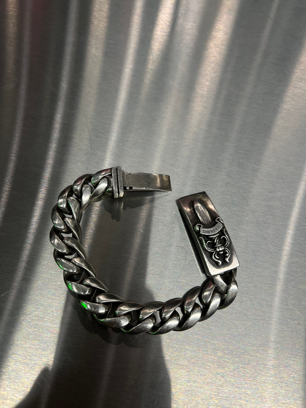 Chrome Hearts Dagger ID Cuban link Bracelet