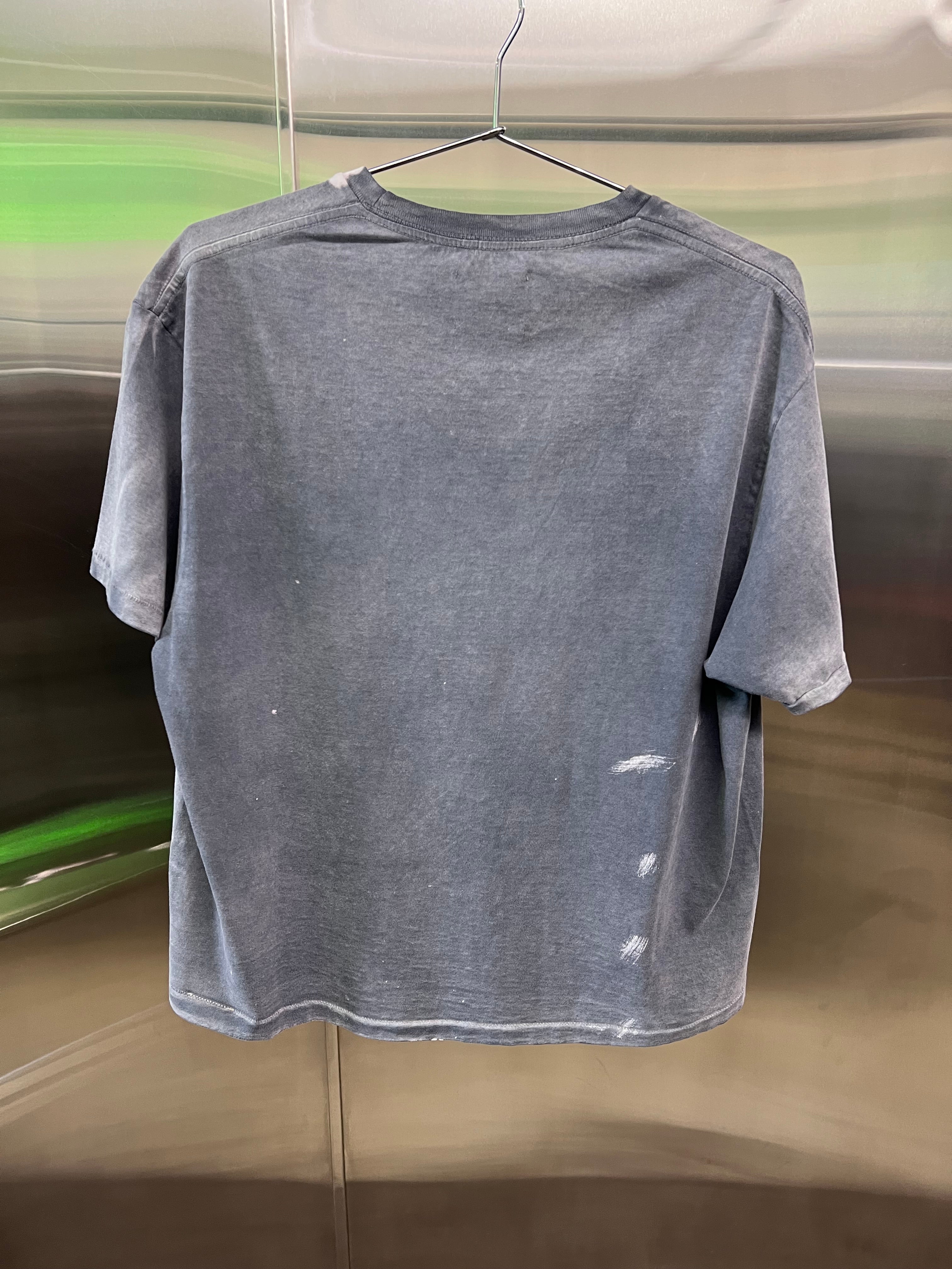 Gallery Dept. Alva T shirt In ‘Charcoal’ White paint-Splatter Design