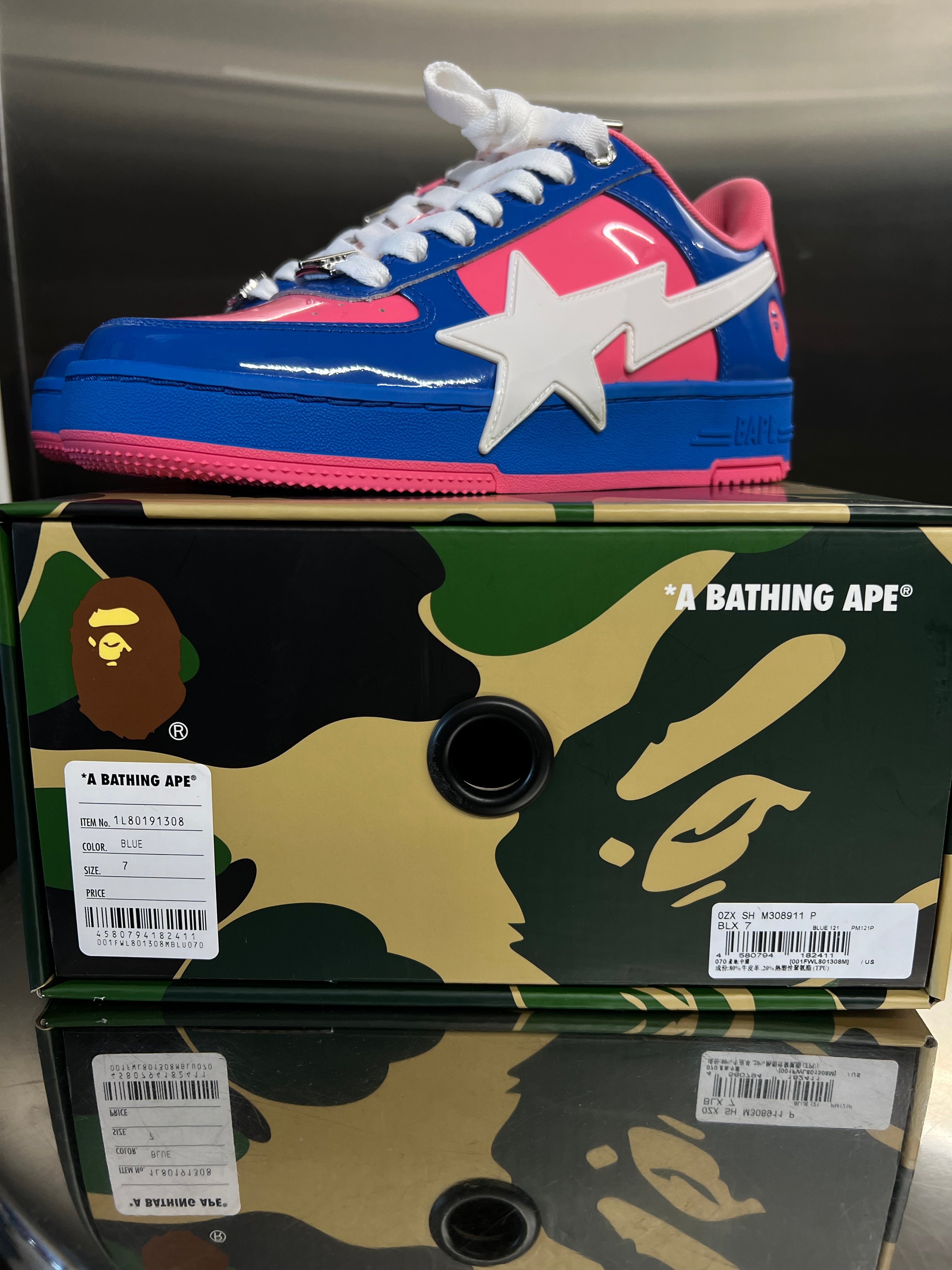 A Bathing Ape Bape Sta OS “#1 M2 Blue Pink”