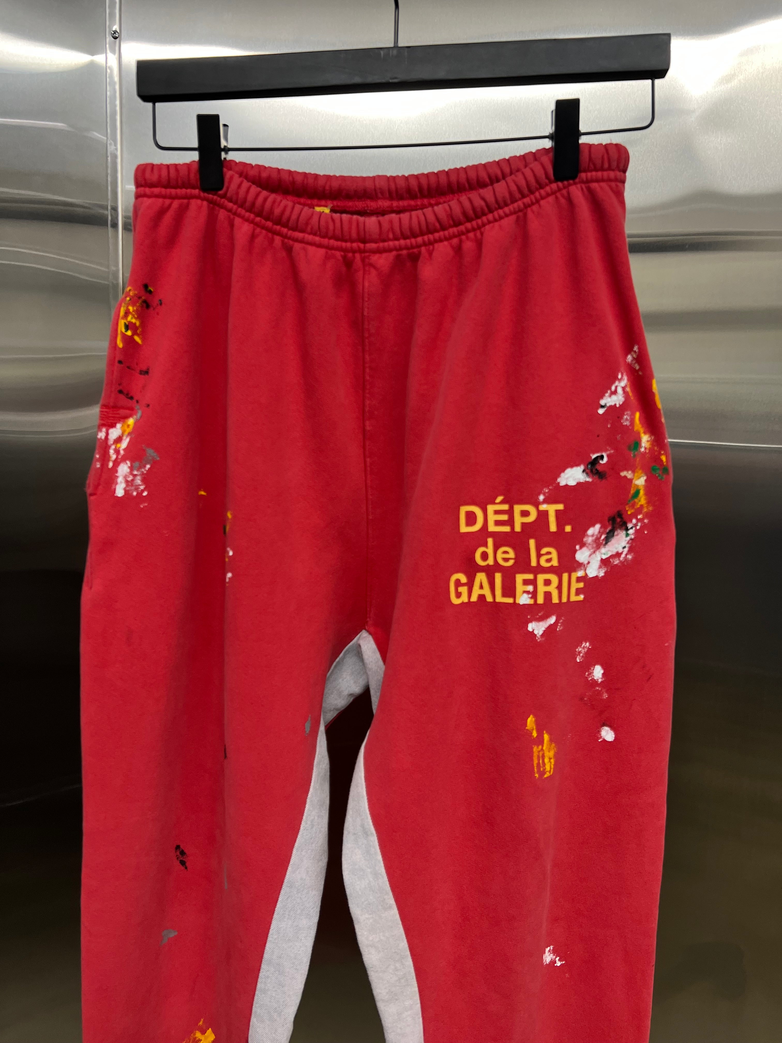 Gallery Dept Red Flare Sweatpants