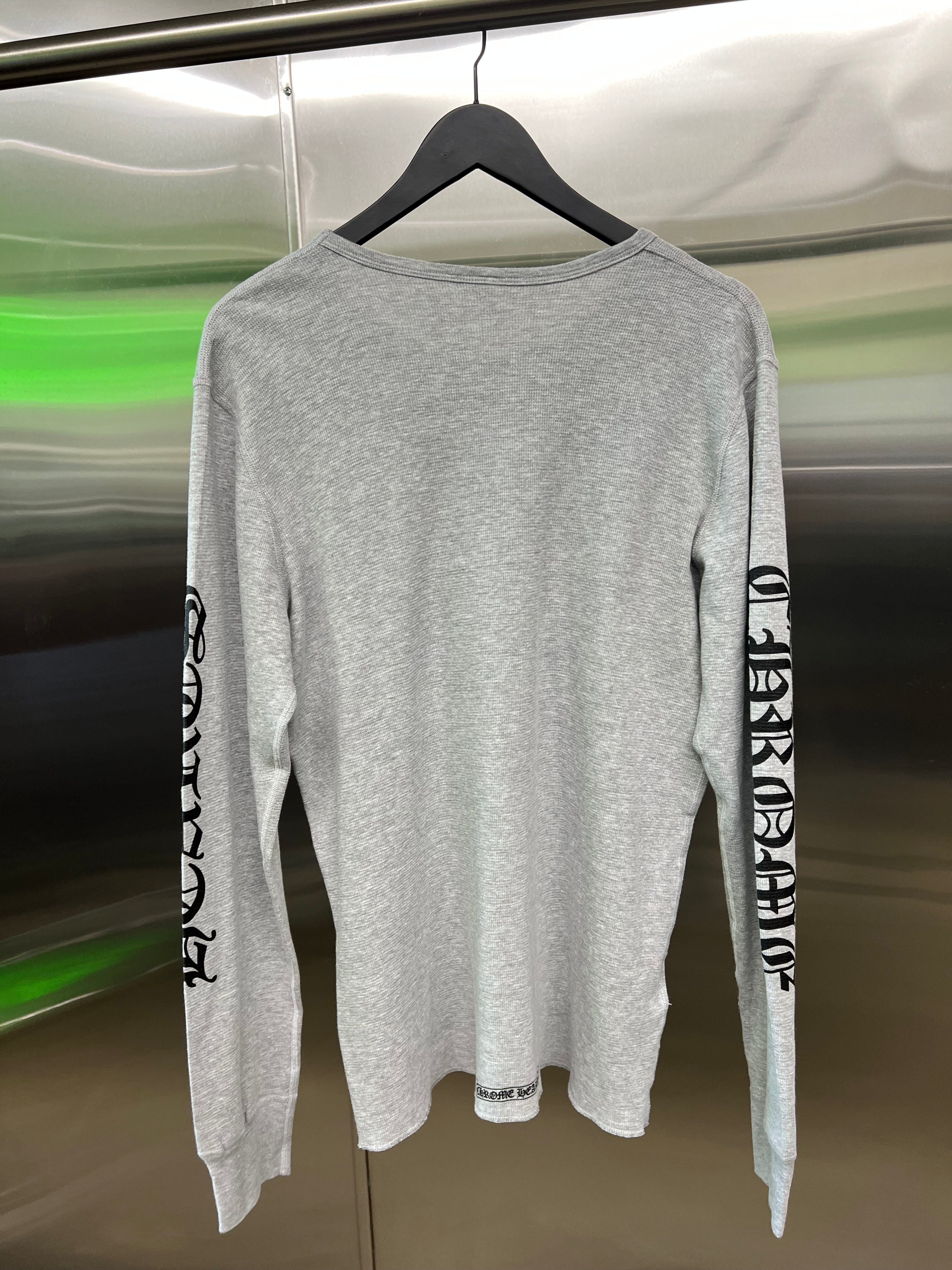 Chrome Hearts Scroll Logo Long Sleeve Thermal T-Shirt