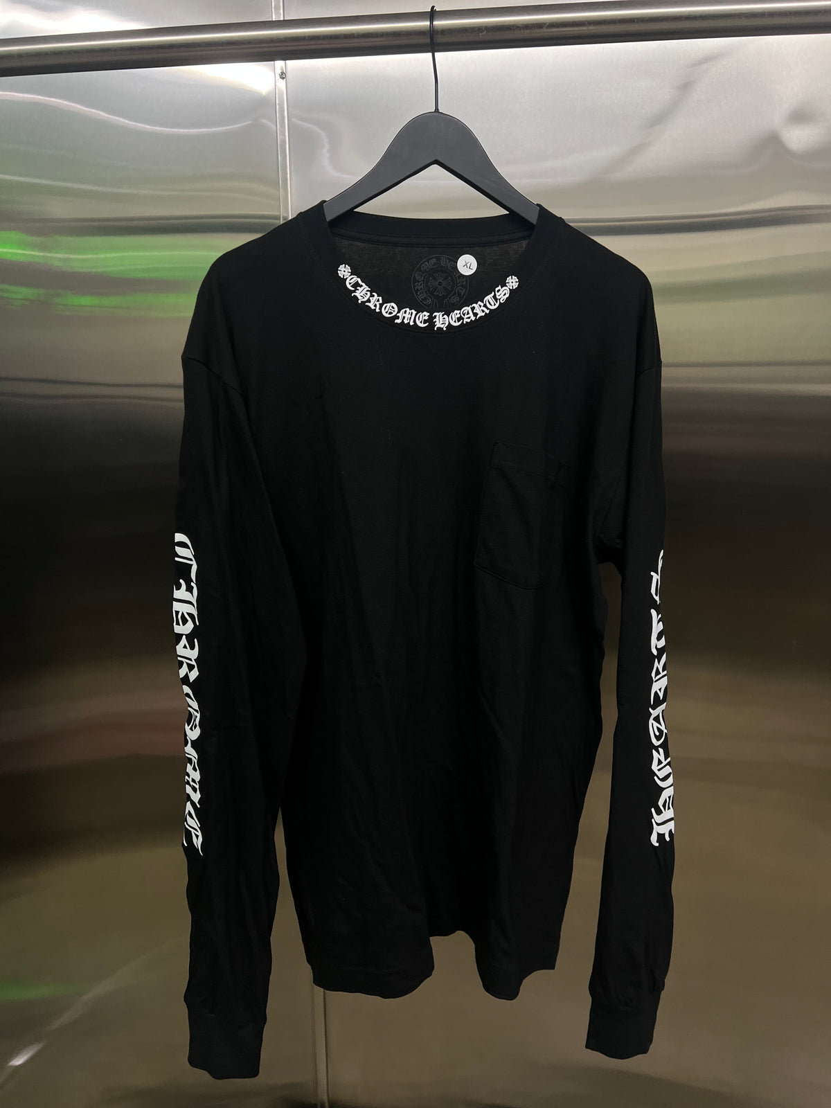 Chrome Hearts Neck logo Black long sleeve t-shirt