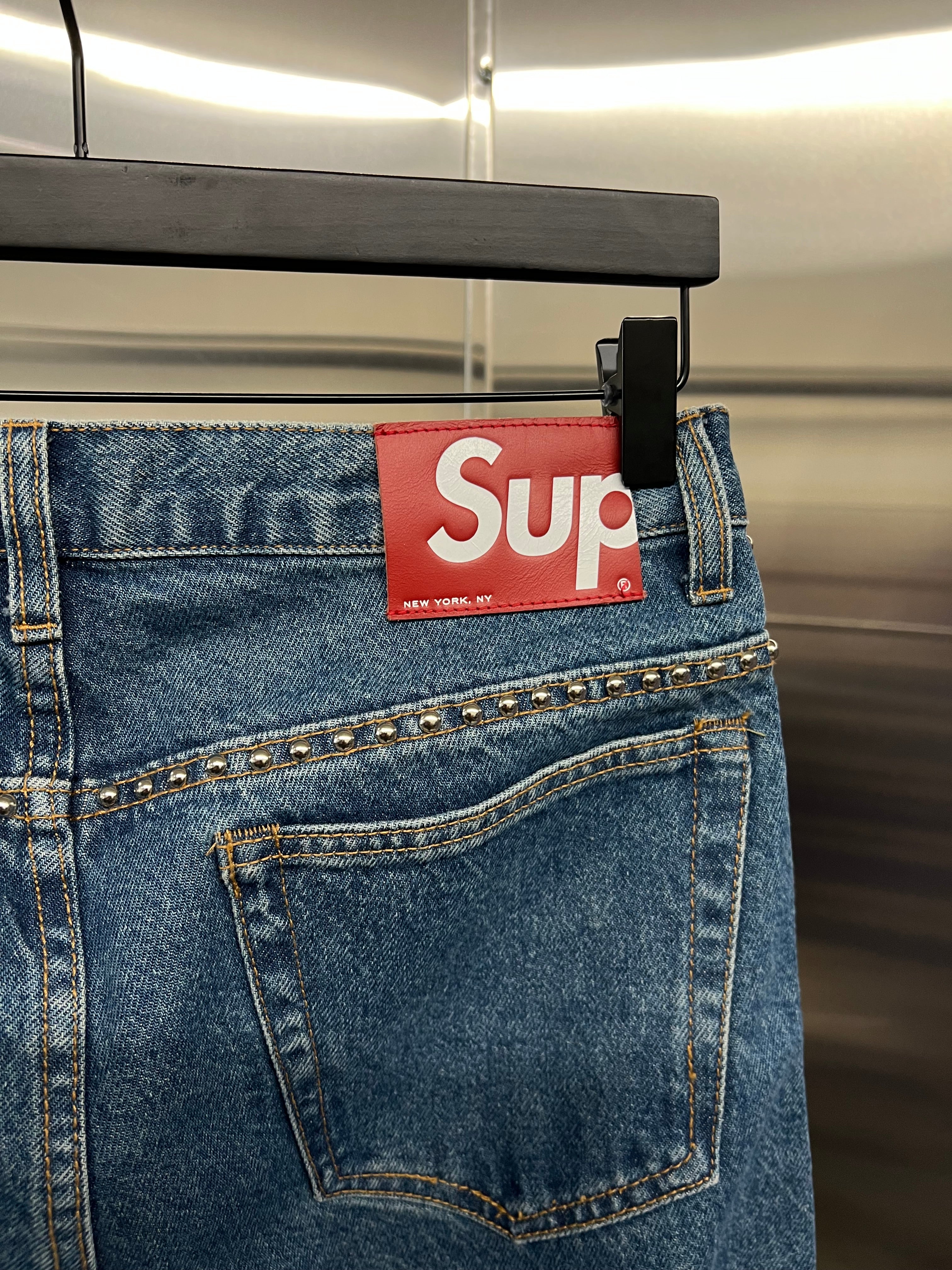 Supreme x BB Simon studded jeans