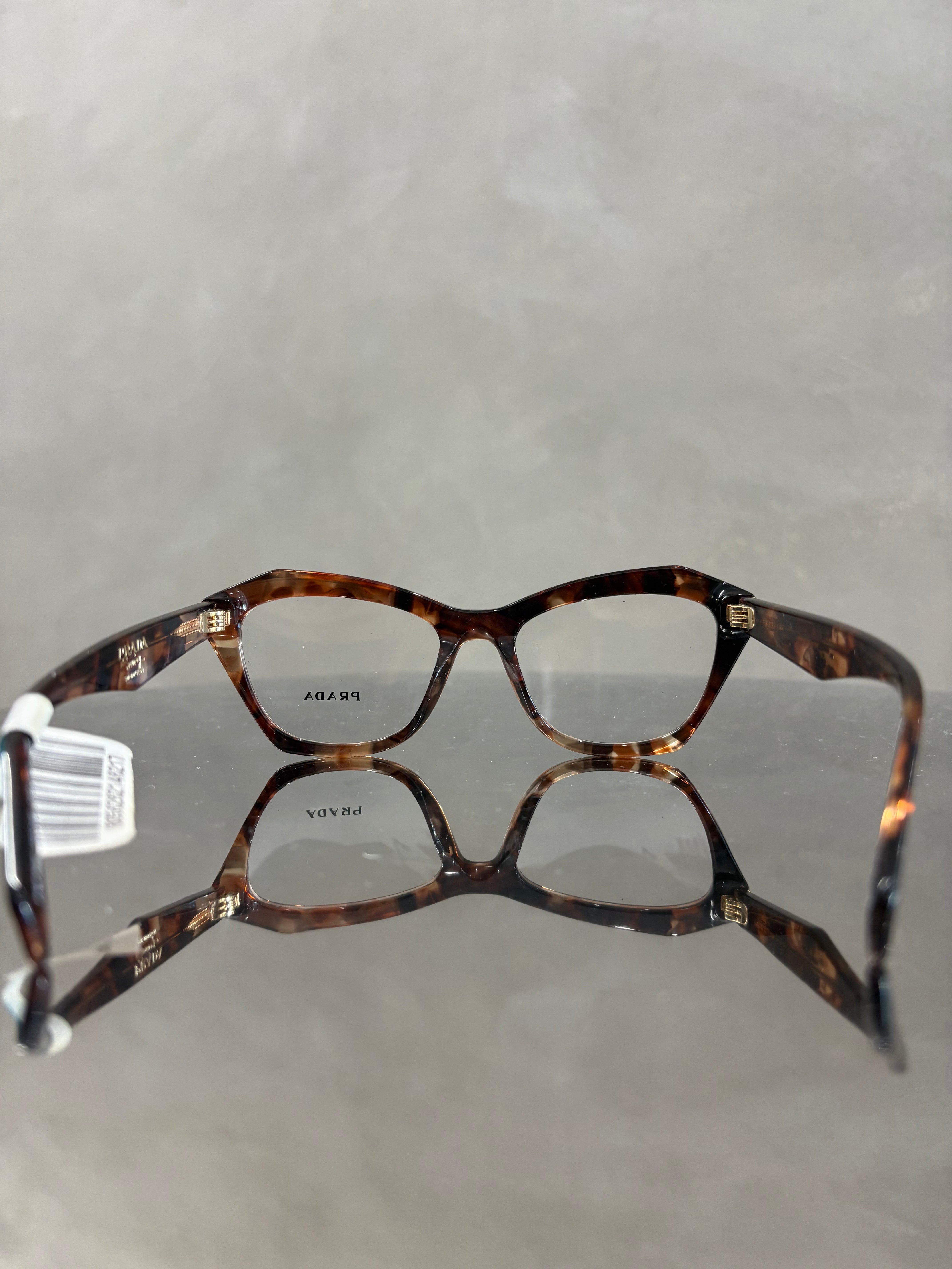 Prada Tortoiseshell geometric frame glasses