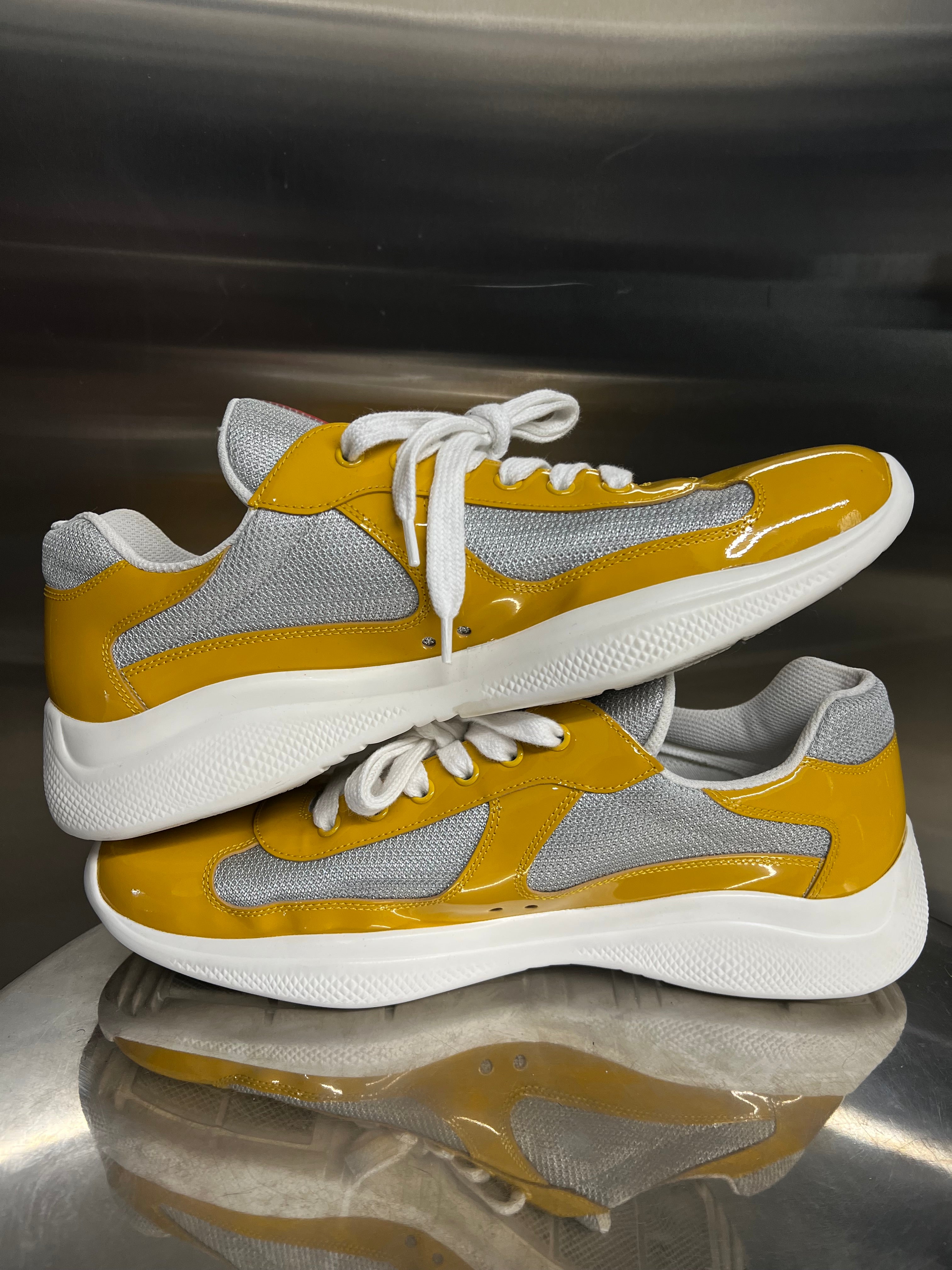 Prada America Cups Yellow patent
