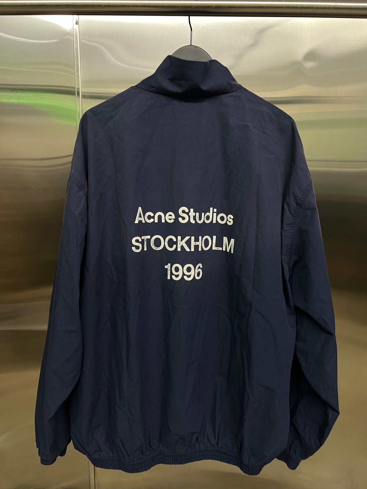 Acne Studios Washed logo navy jacket
