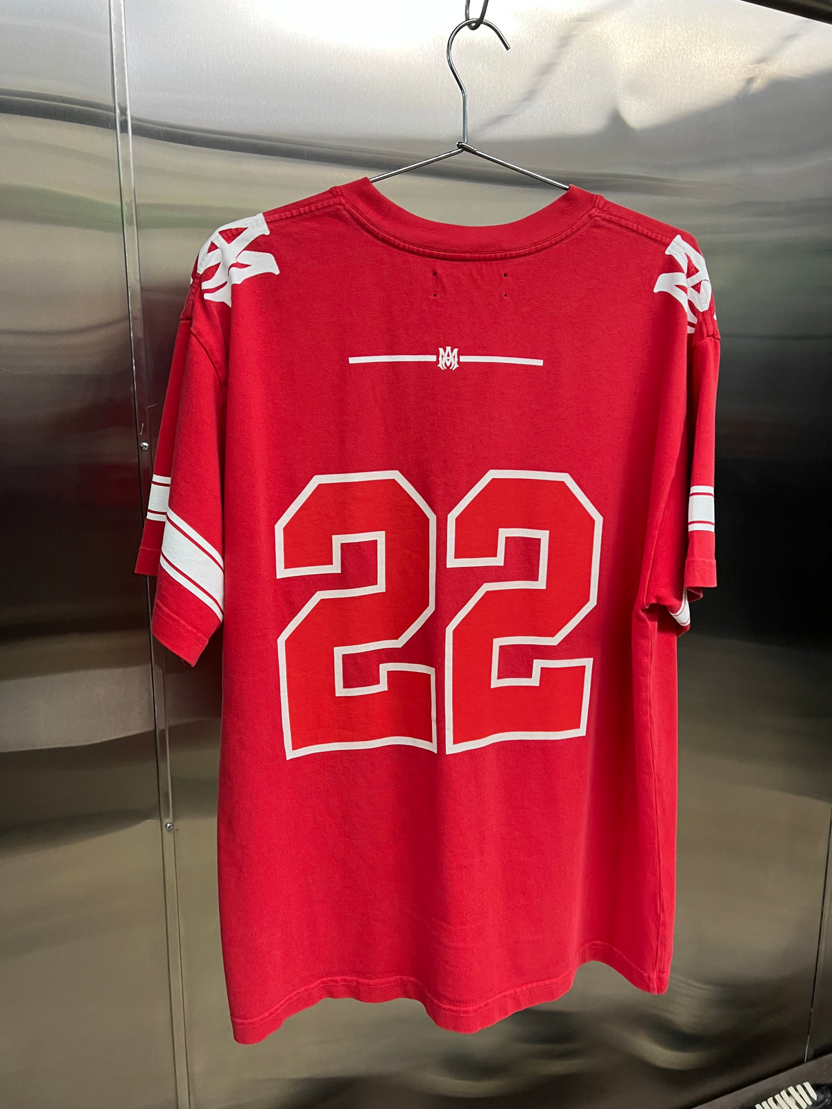 Amiri red 22 skater tee