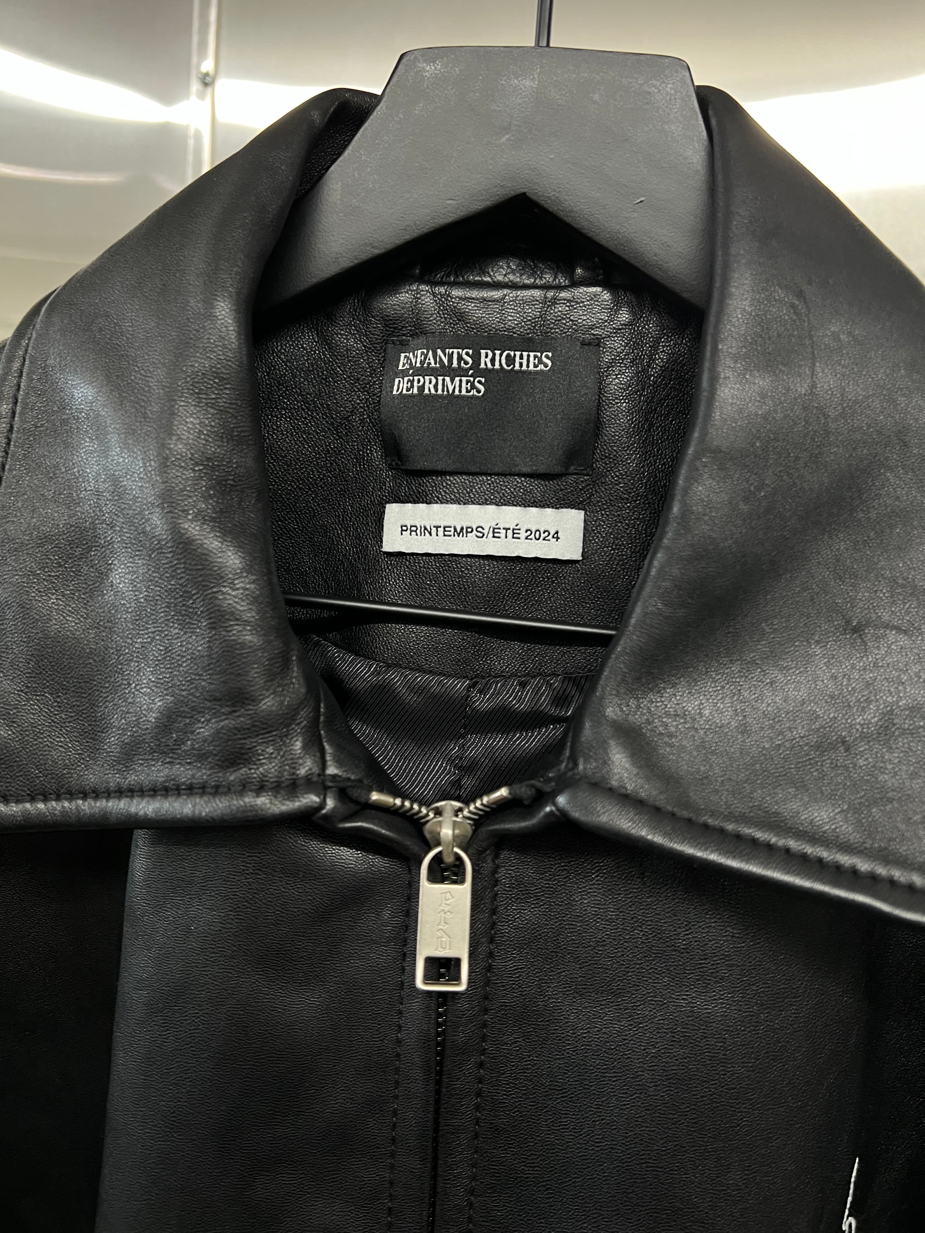 Enfant Riches Deprimes SS24 Arcane17 leather zip up Jacket