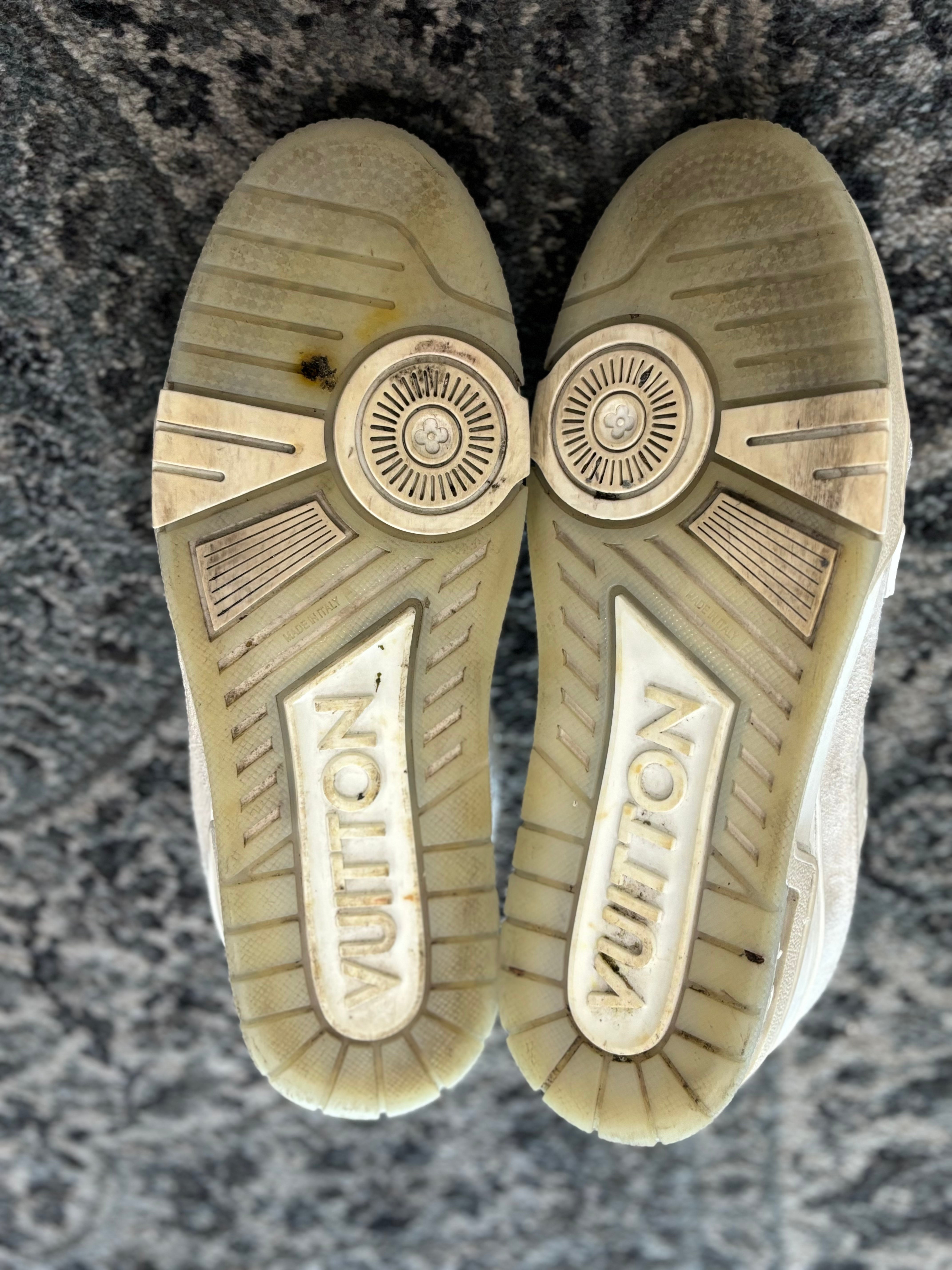 LV white trainers sz 43 (10-10.5)