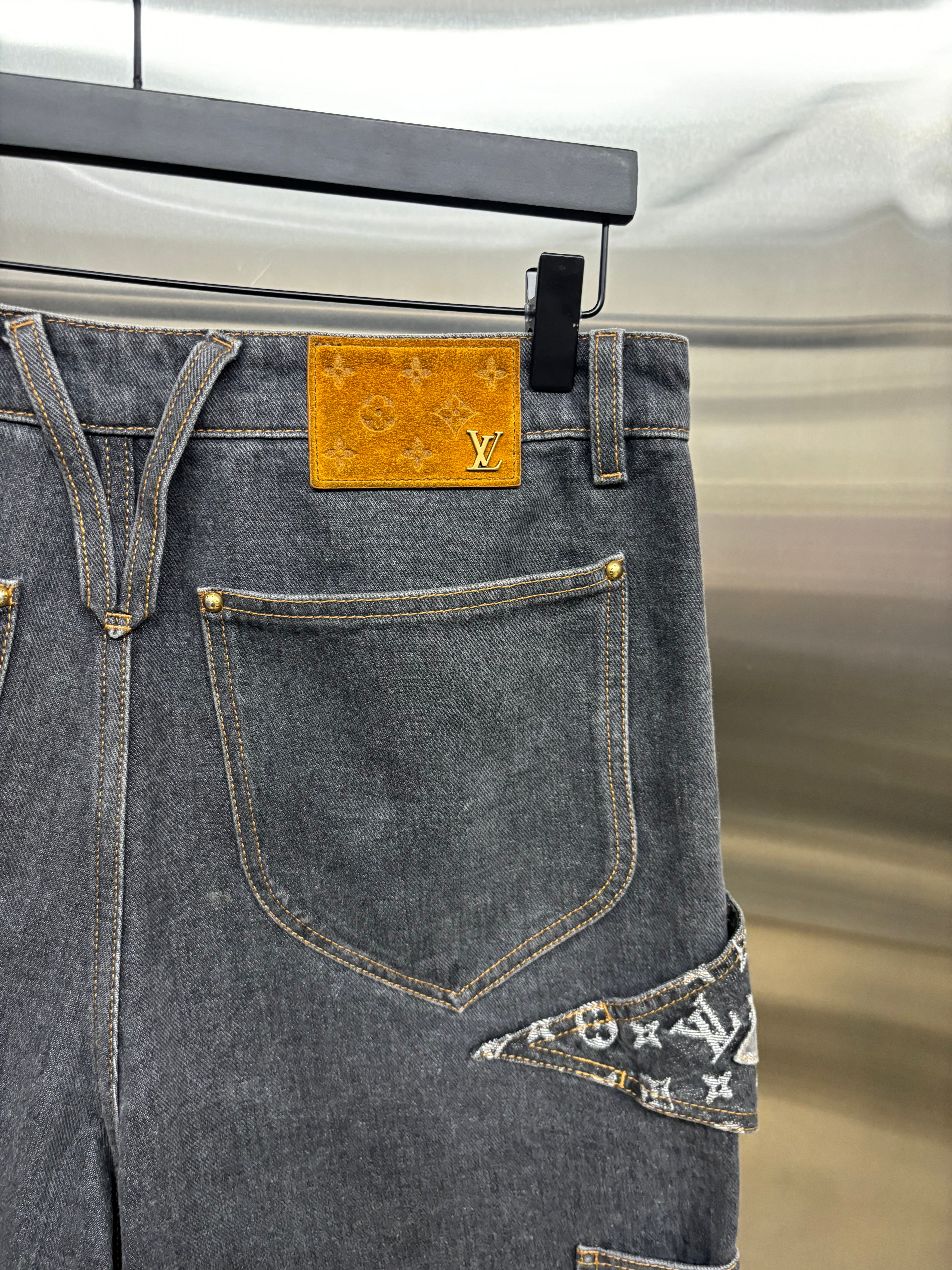 Louis Vuitton Monogram Flower Denim pants