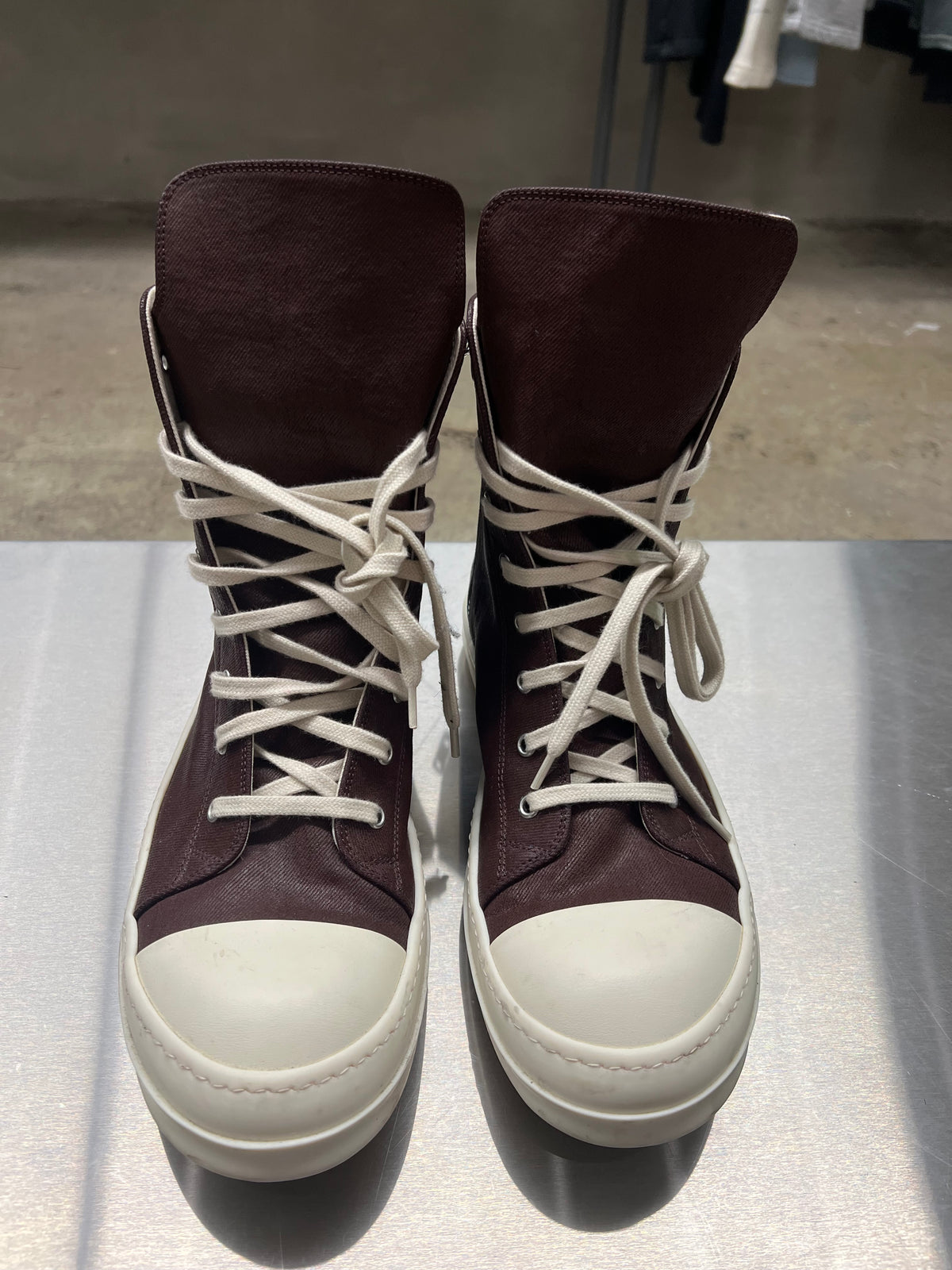 Rick Owens DRKSHDW Denim Sneakers Dark brown